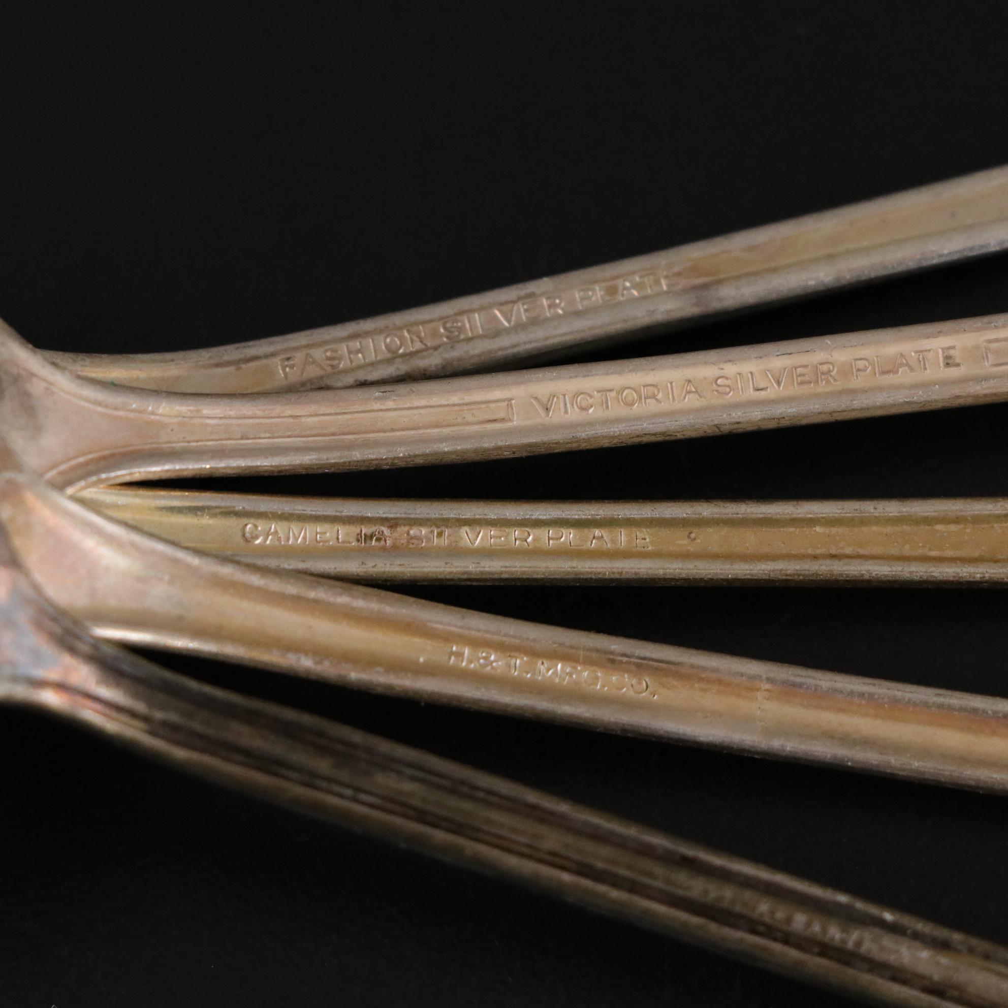 Silver Plate Iced Tea Spoons, Dinner Forks & Knives