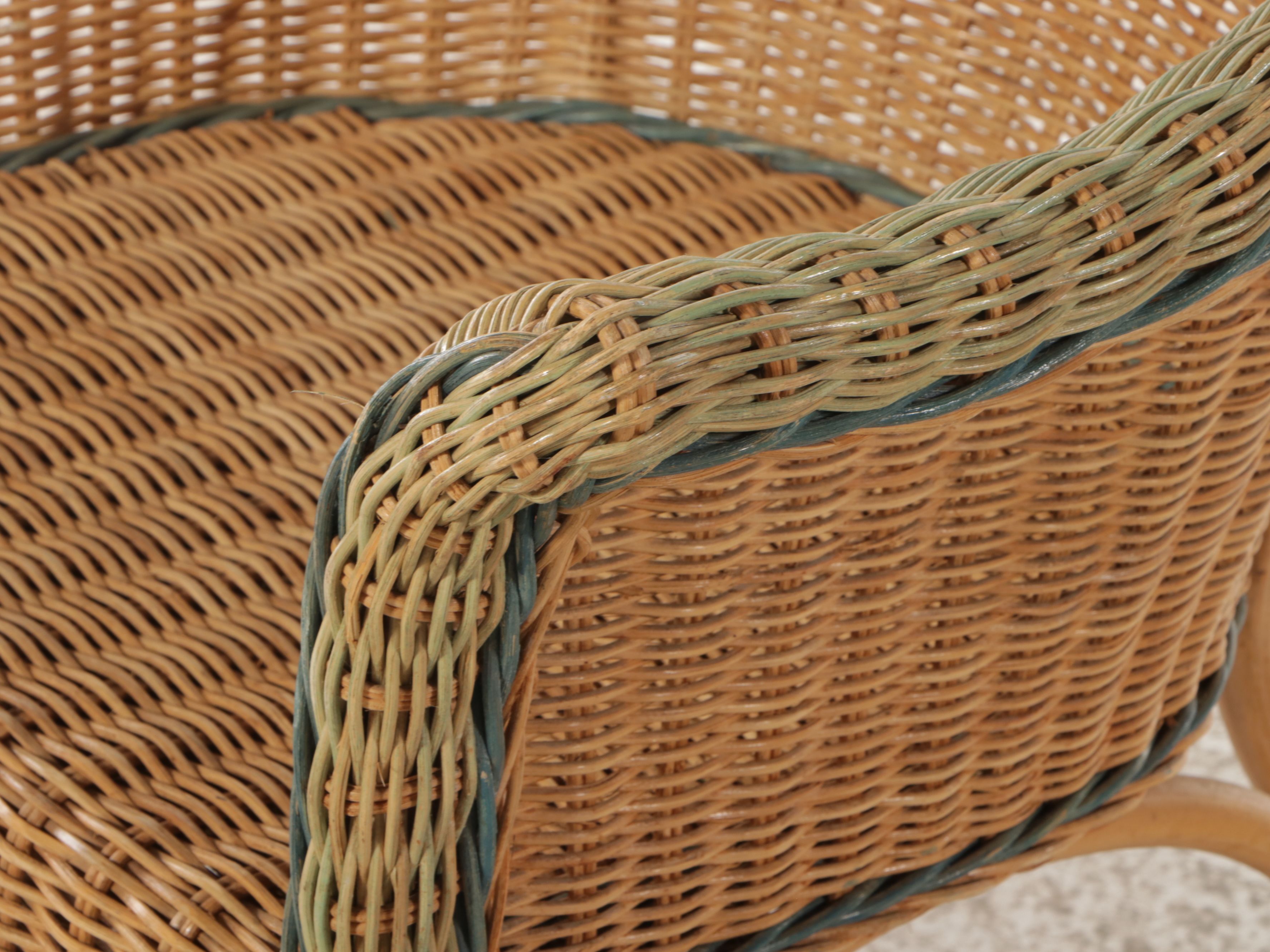 Pair of Vintage Wicker Armchairs