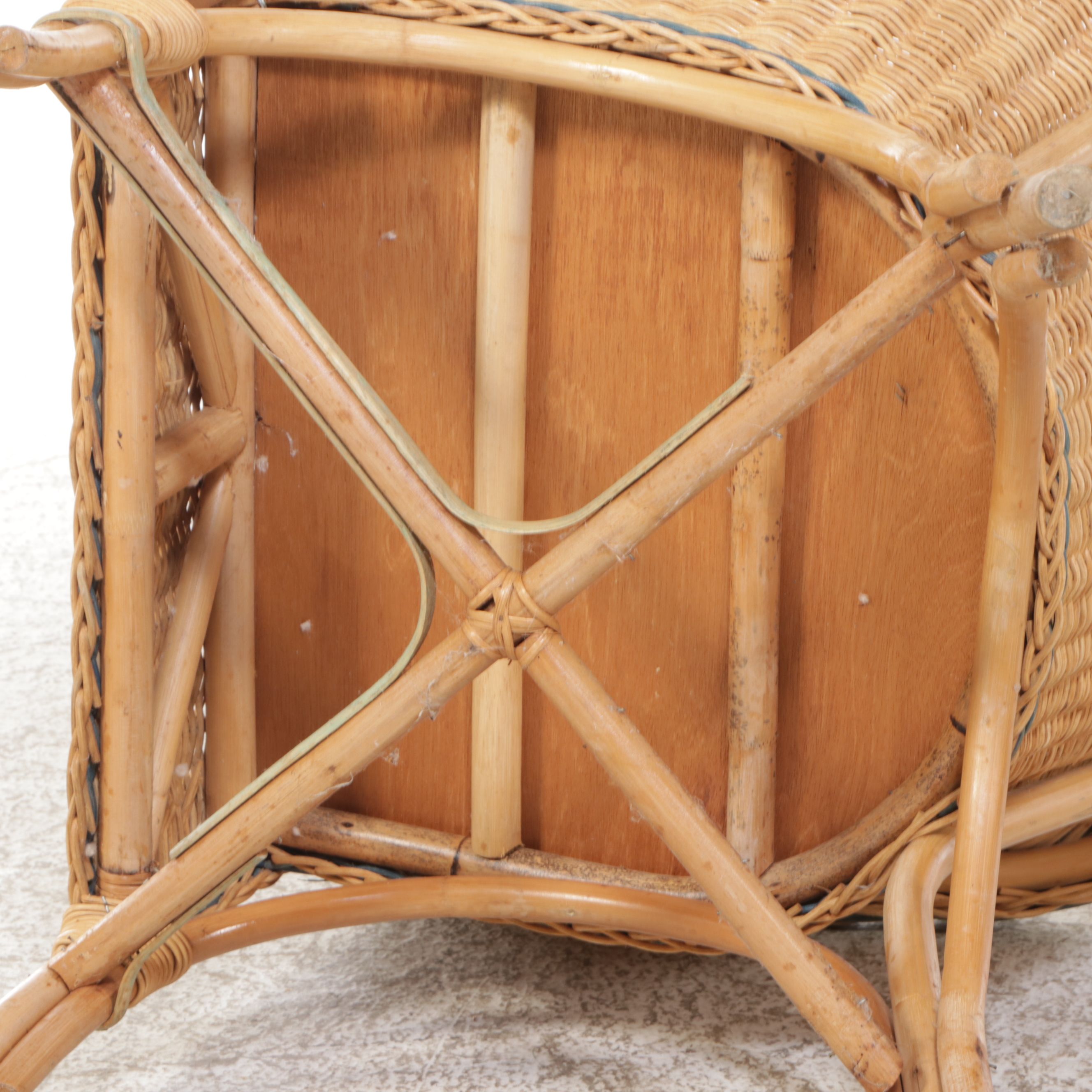 Pair of Vintage Wicker Armchairs