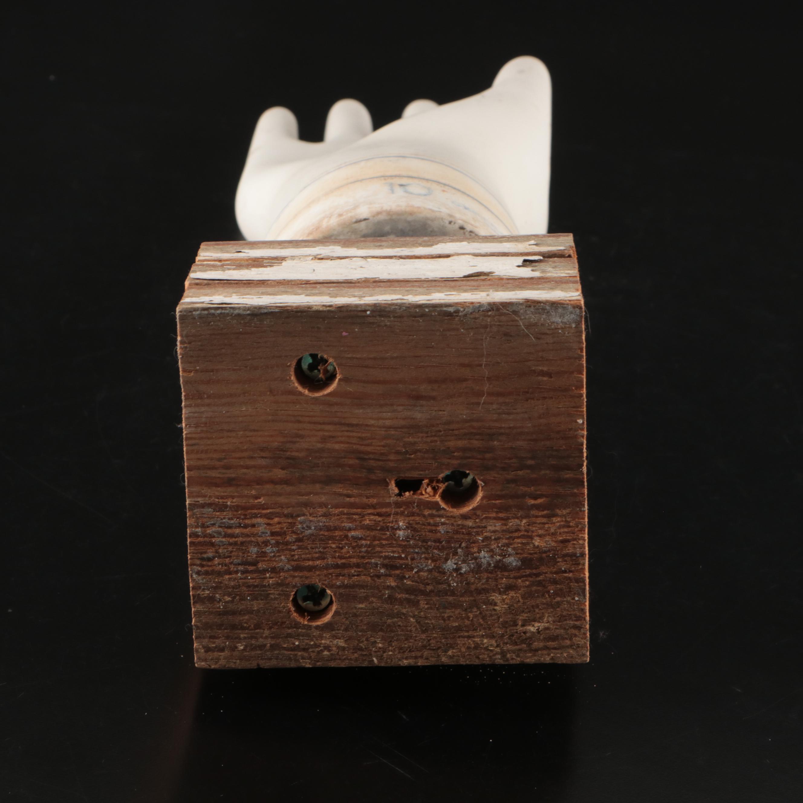 Vintage General Porcelain Mounted Glove Mold, Early to Mid 20th Century