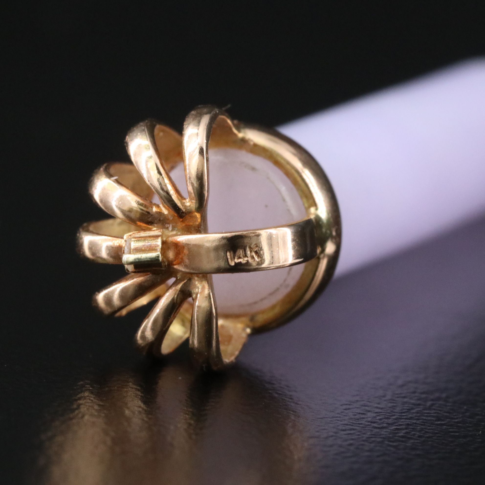 14K Jadeite and Diamond Crown Pendant