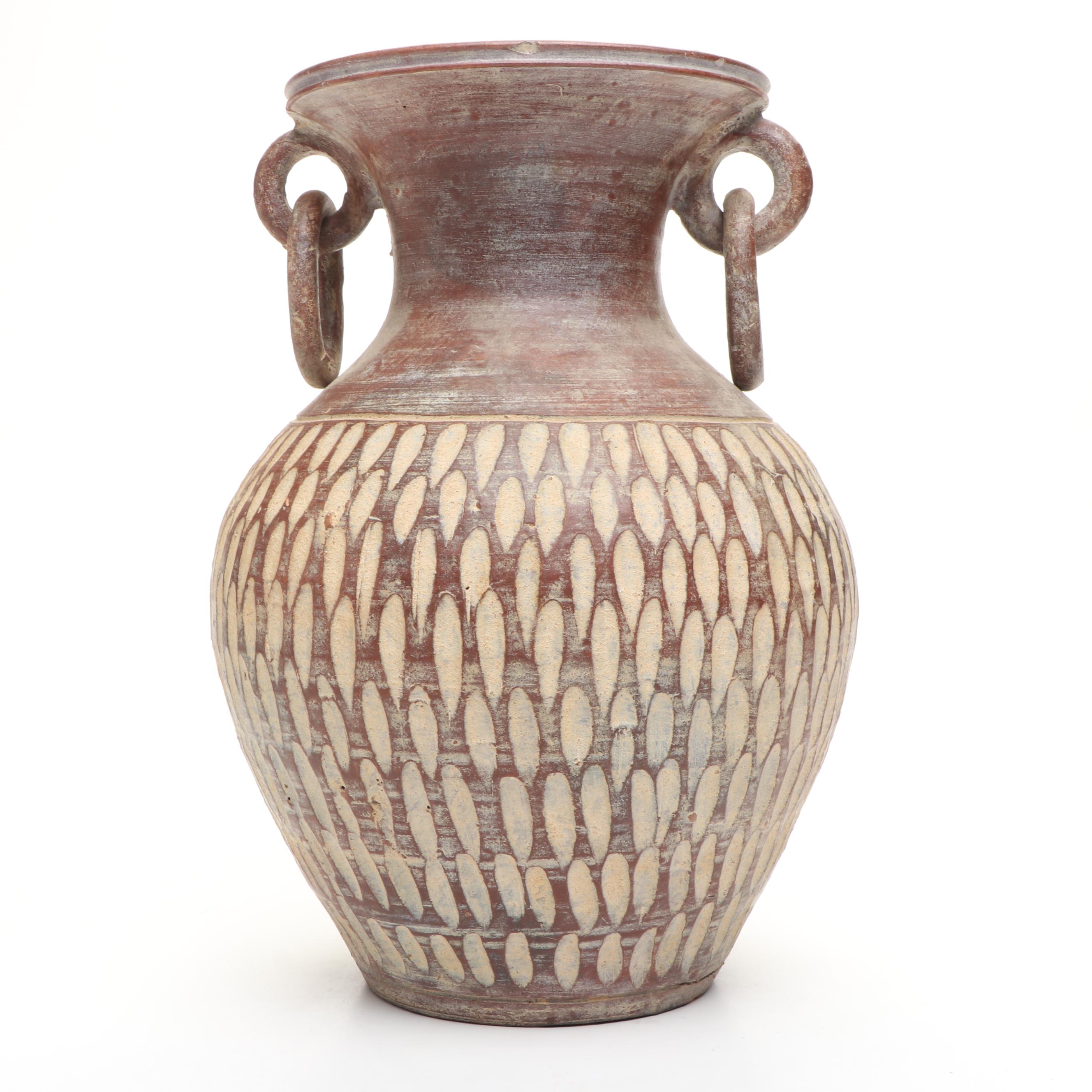 Thai Incised Earthenware Vases