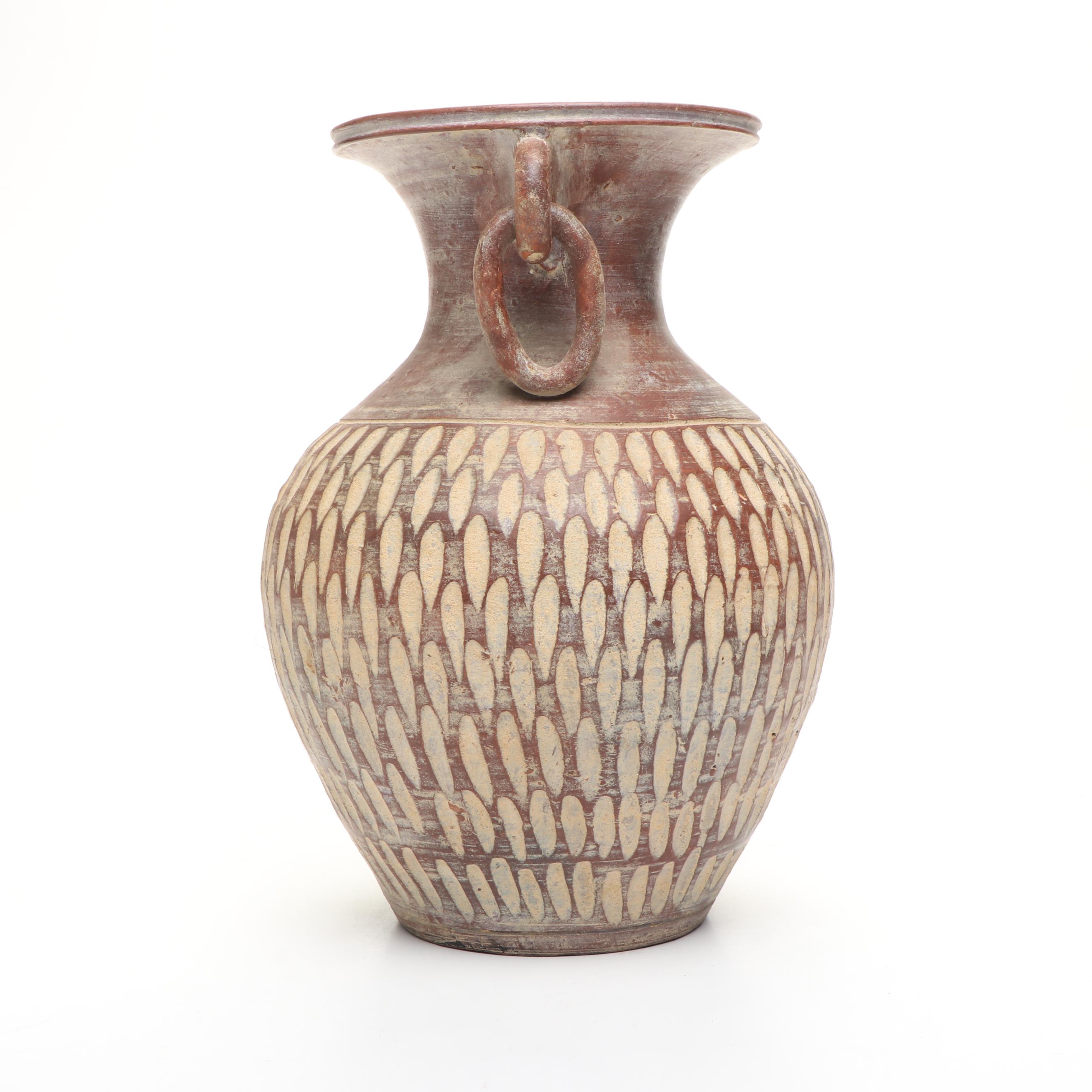 Thai Incised Earthenware Vases