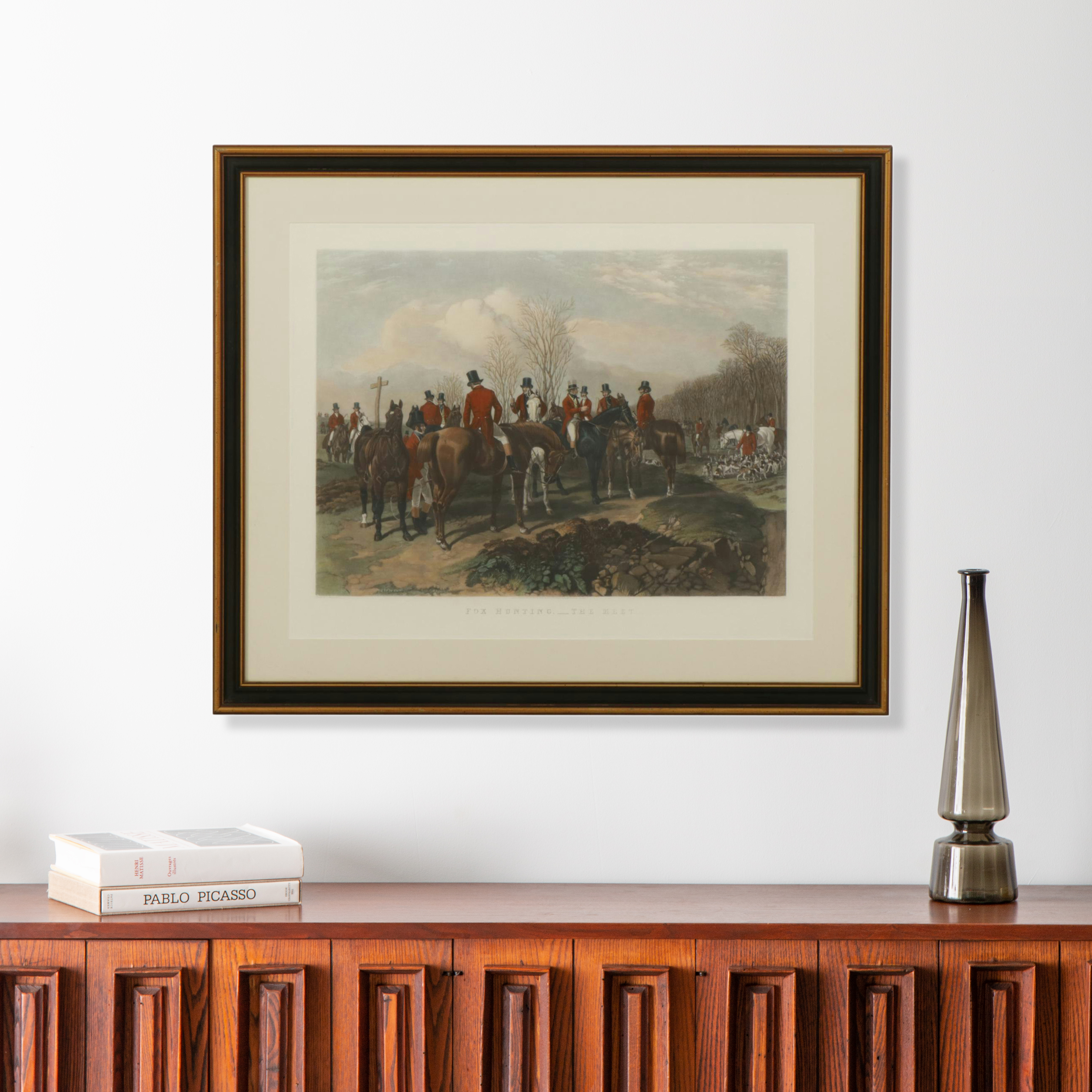 T. W. Huffam "Fox Hunting._The Meet" Aquatint After J. F. Herring, 1846