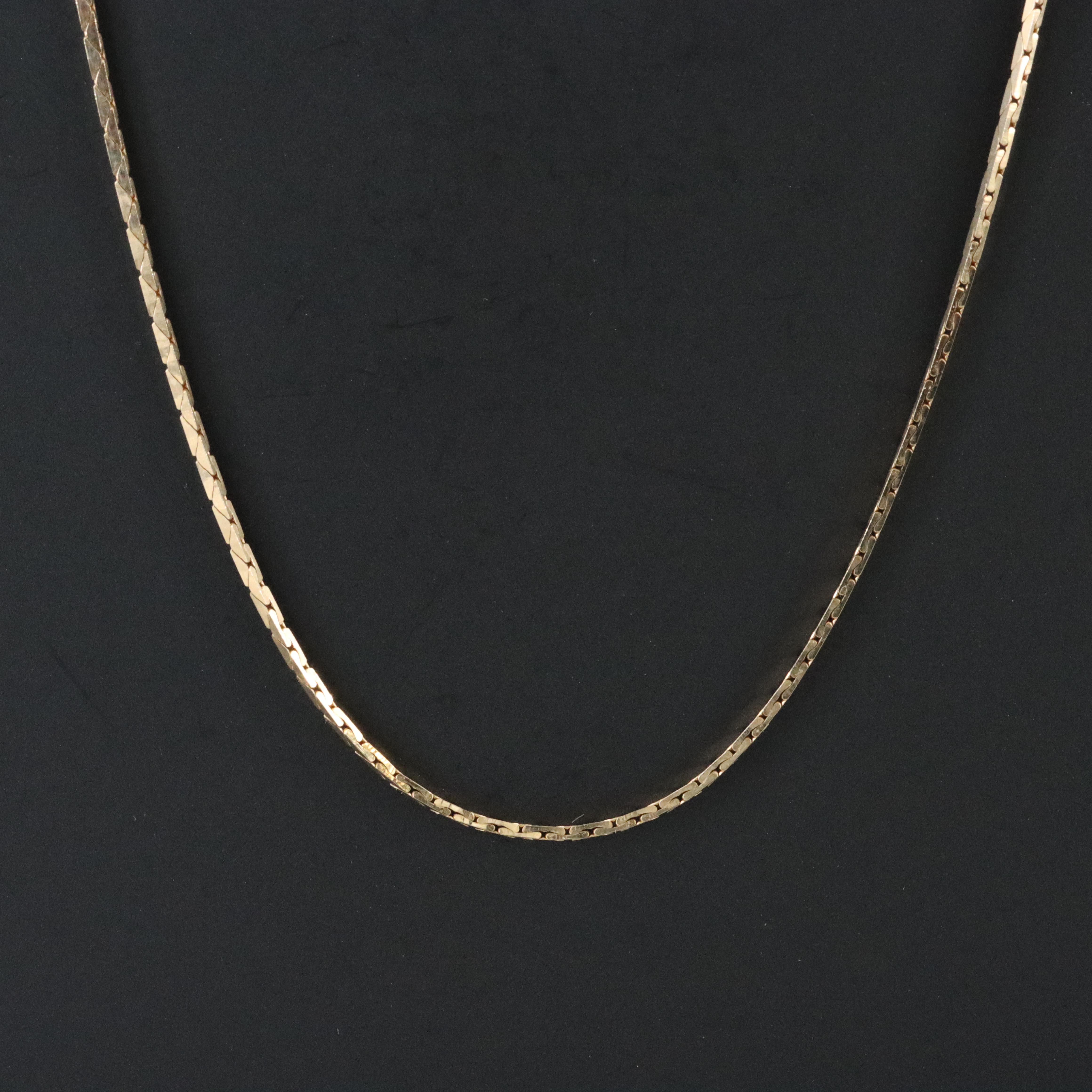 Italian 14K Cobra Chain Necklace