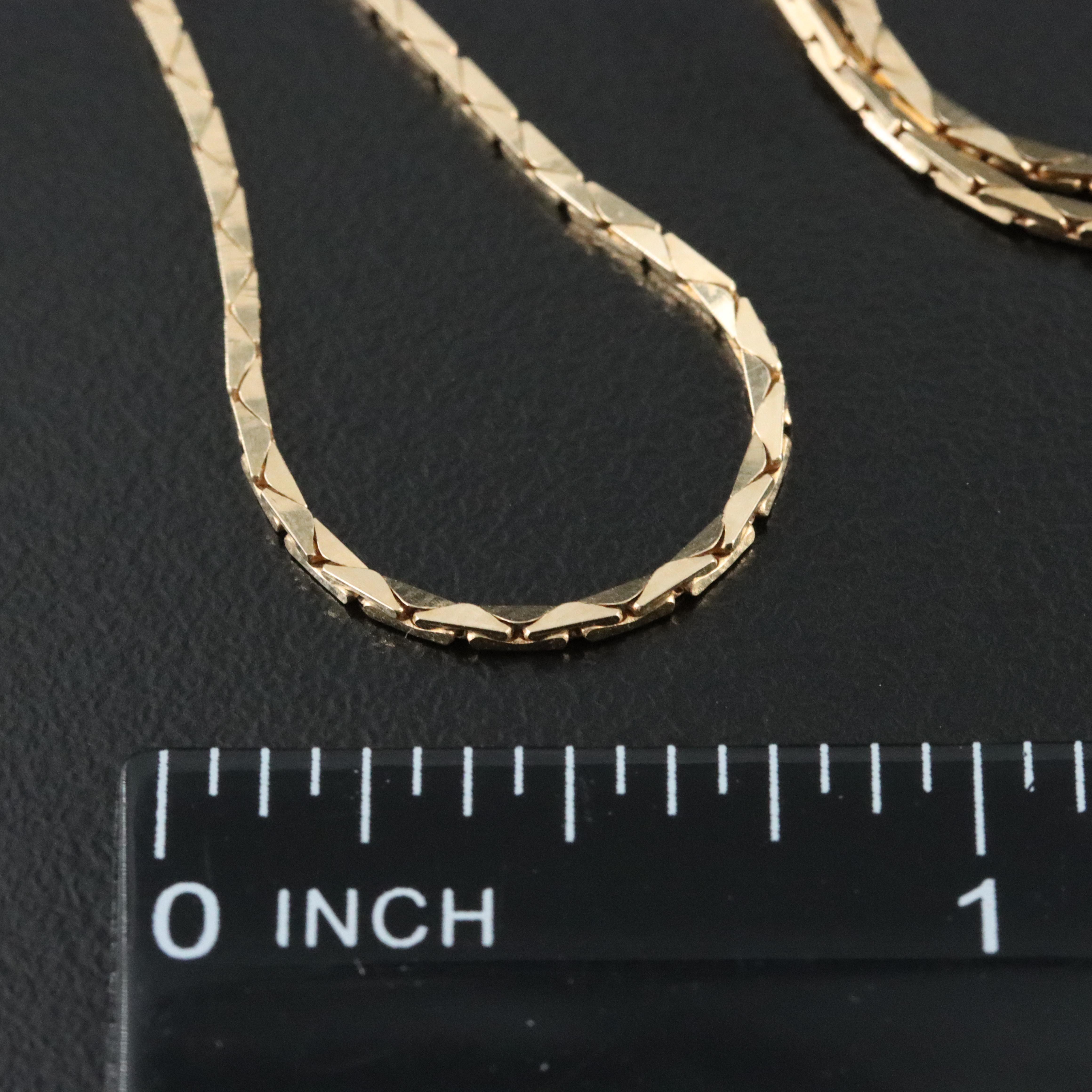 Italian 14K Cobra Chain Necklace