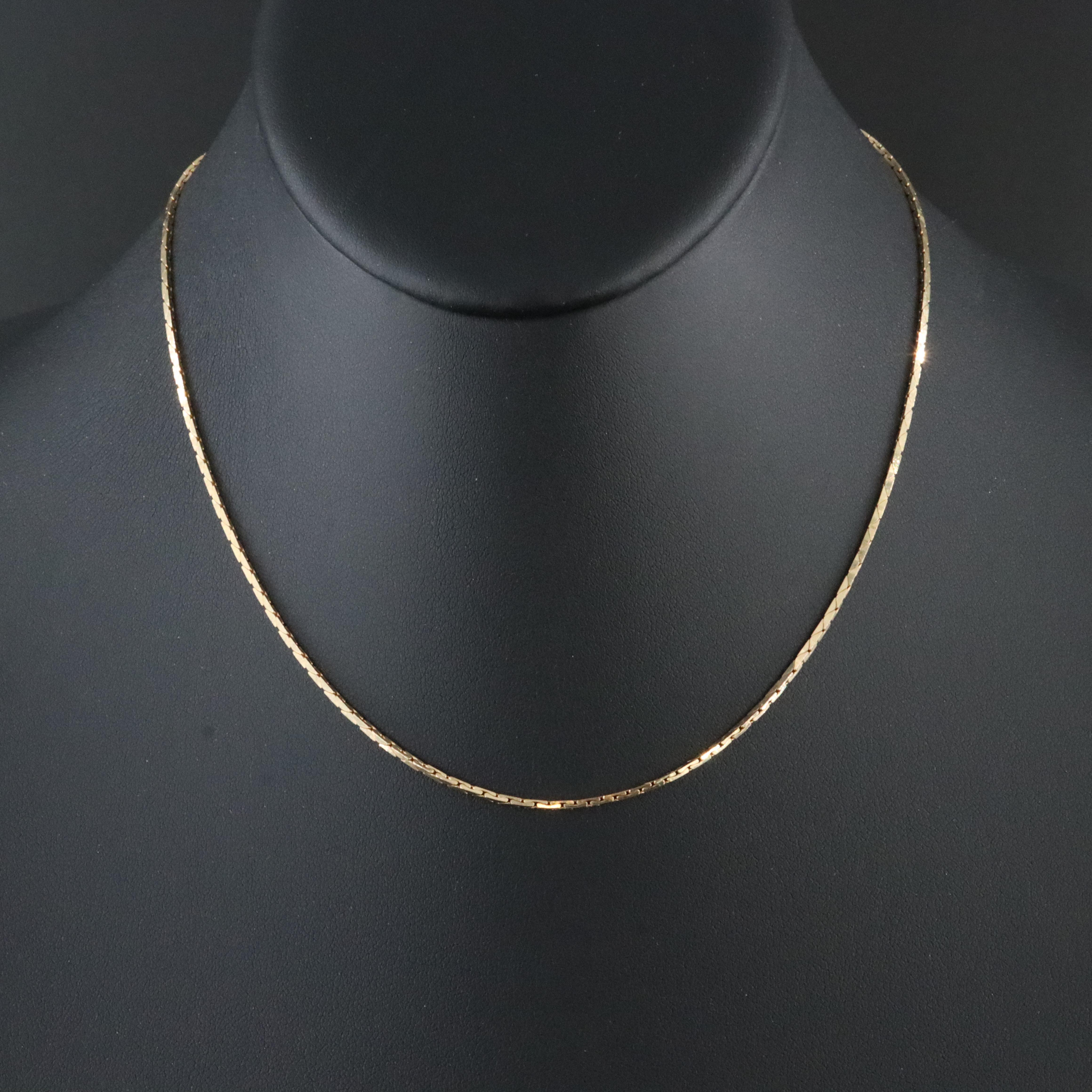Italian 14K Cobra Chain Necklace