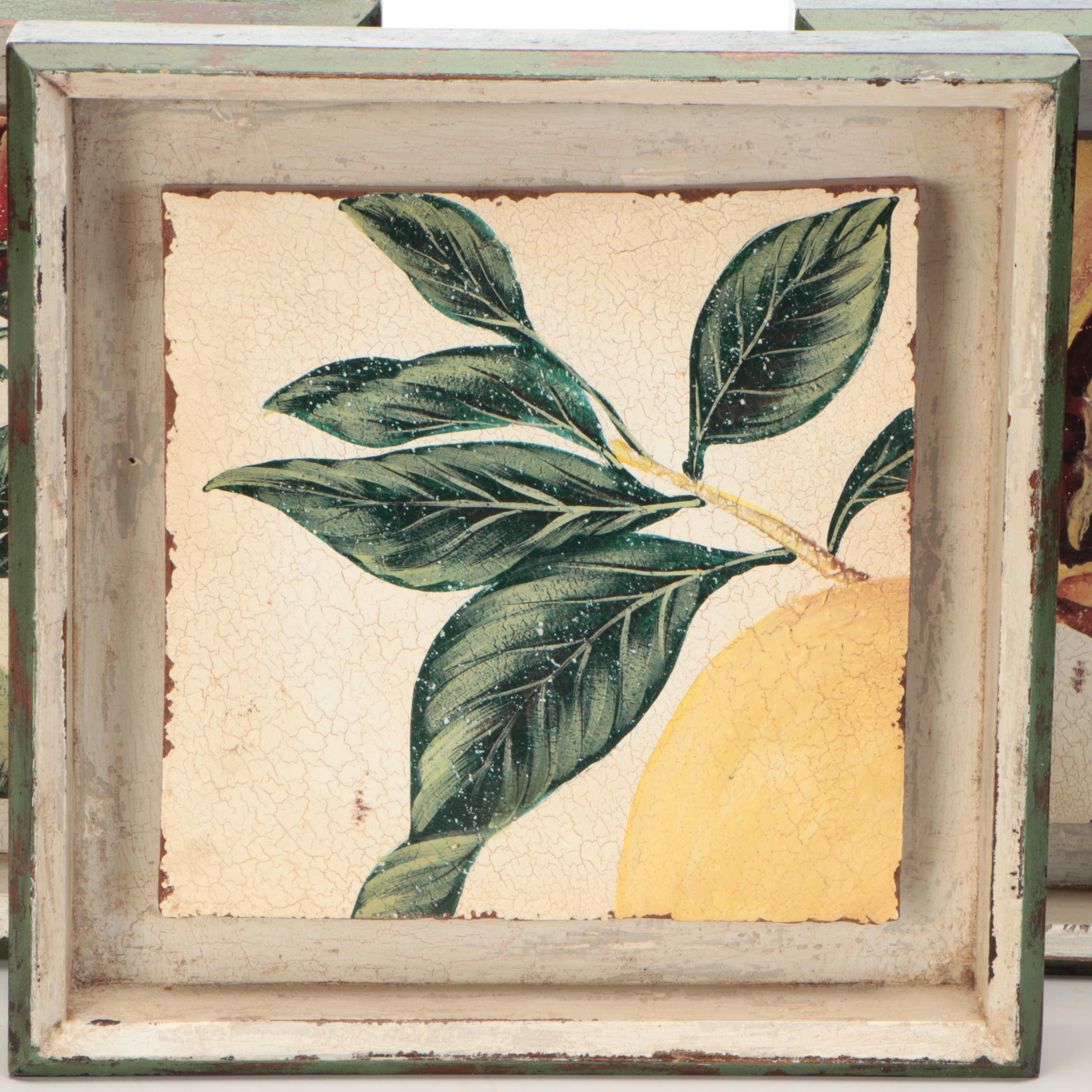 Framed Botanical and Floral Wall Tiles