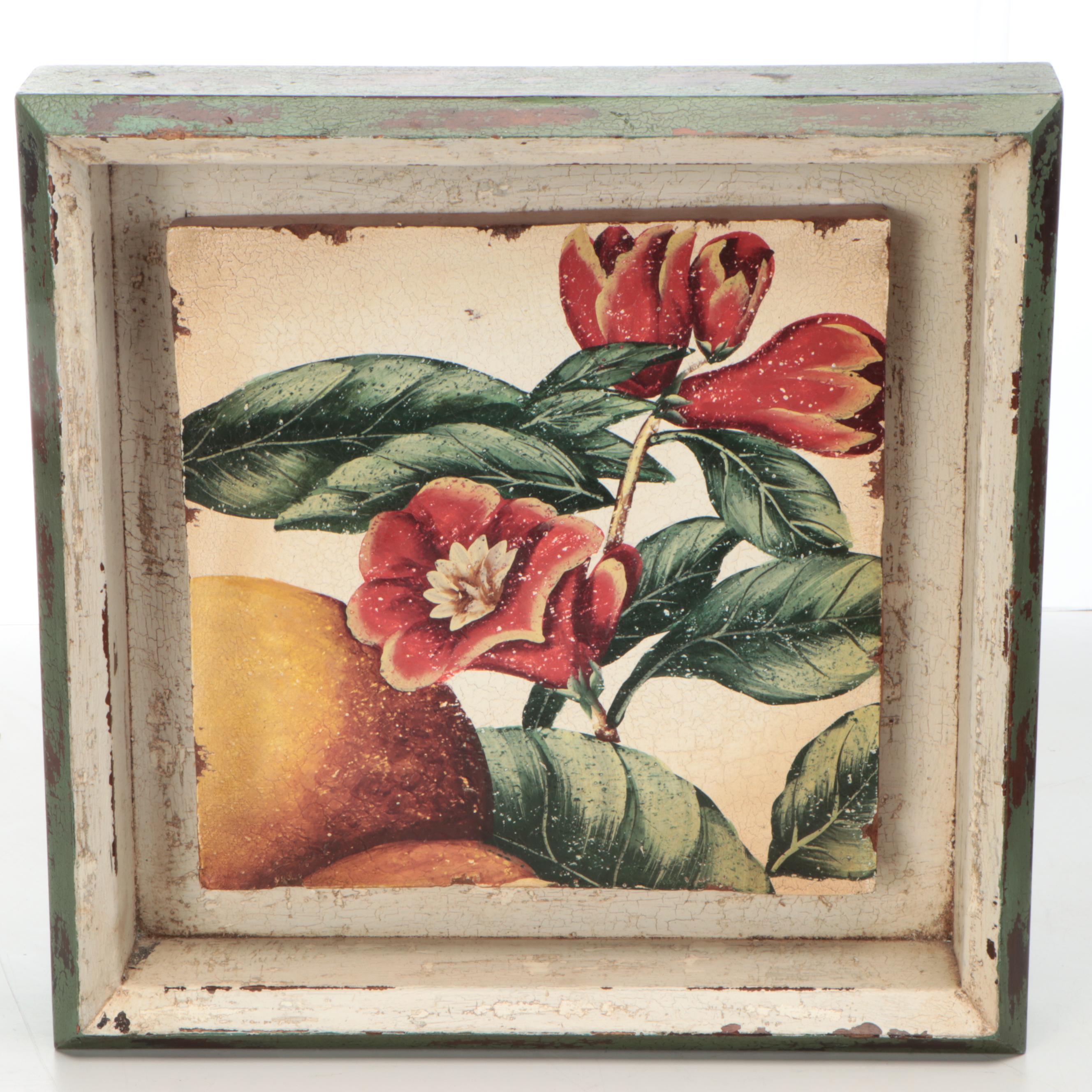 Framed Botanical and Floral Wall Tiles
