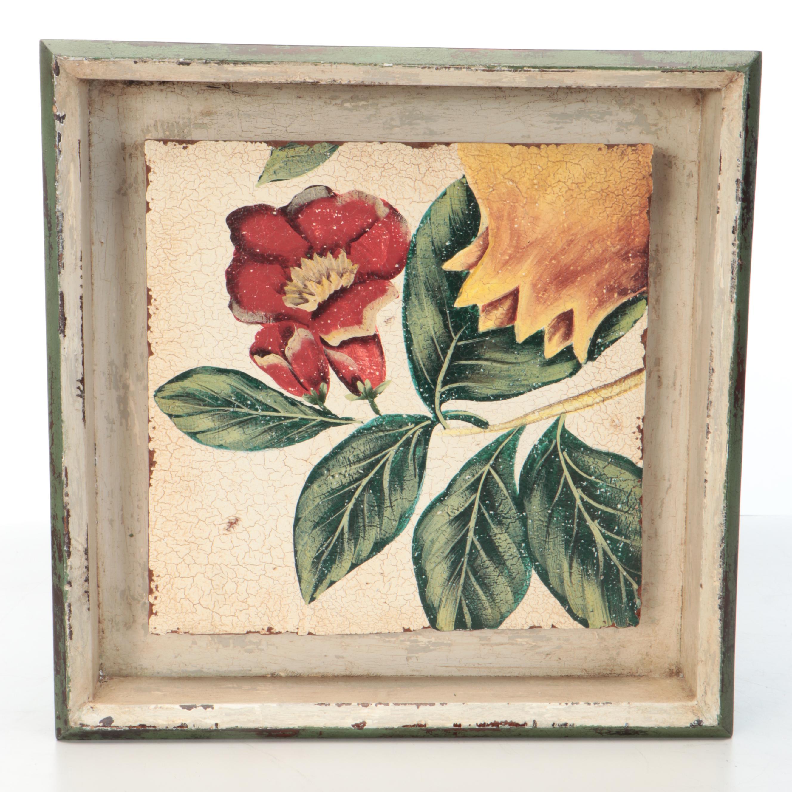 Framed Botanical and Floral Wall Tiles