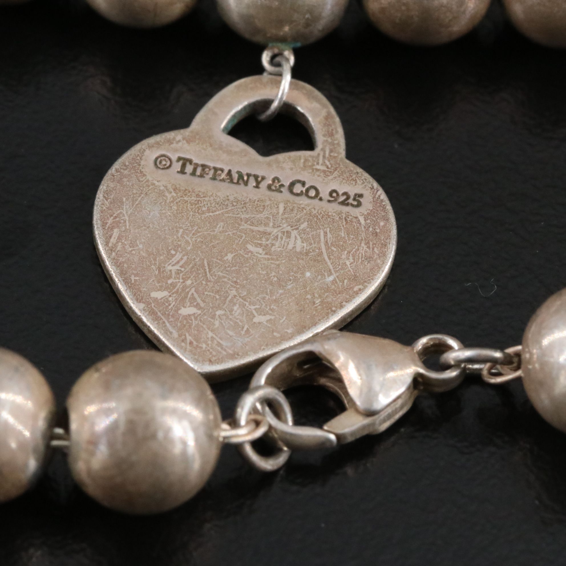 Tiffany & Co. Return to Tiffany Sterling Ball Bracelet with Heart Charm