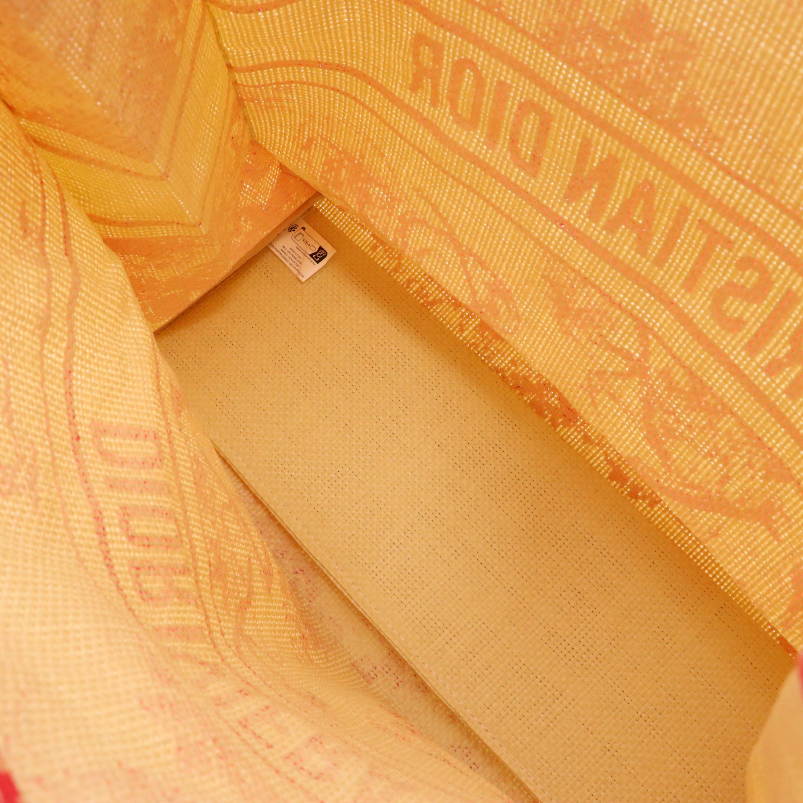 Christian Dior Promotional Pink Dioriviera Woven Paper Straw Shopper Tote