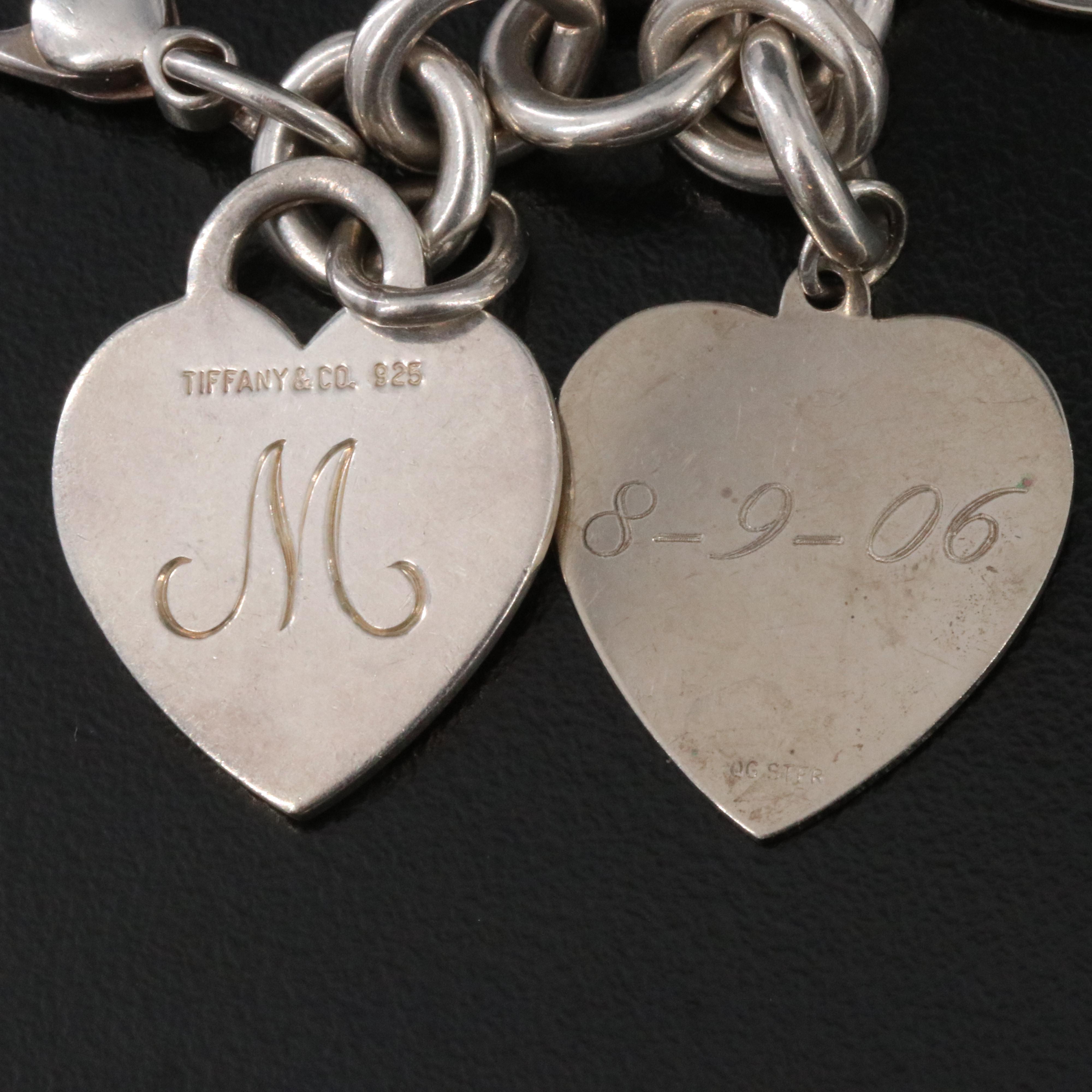 Vintage Sterling Charm Bracelet with Tiffany & Co. Heart Charm