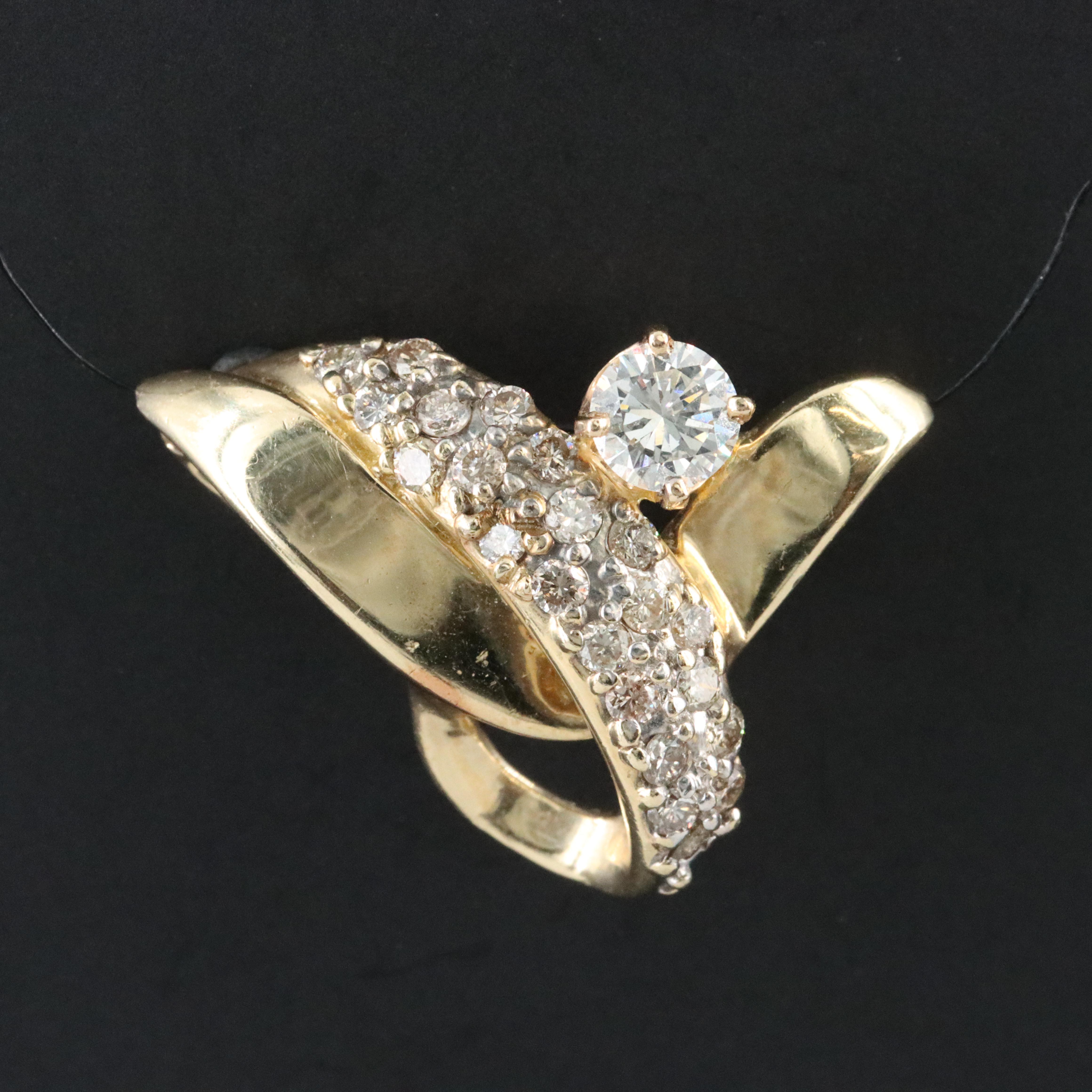 14K 1.16 CTW Diamond Pendant