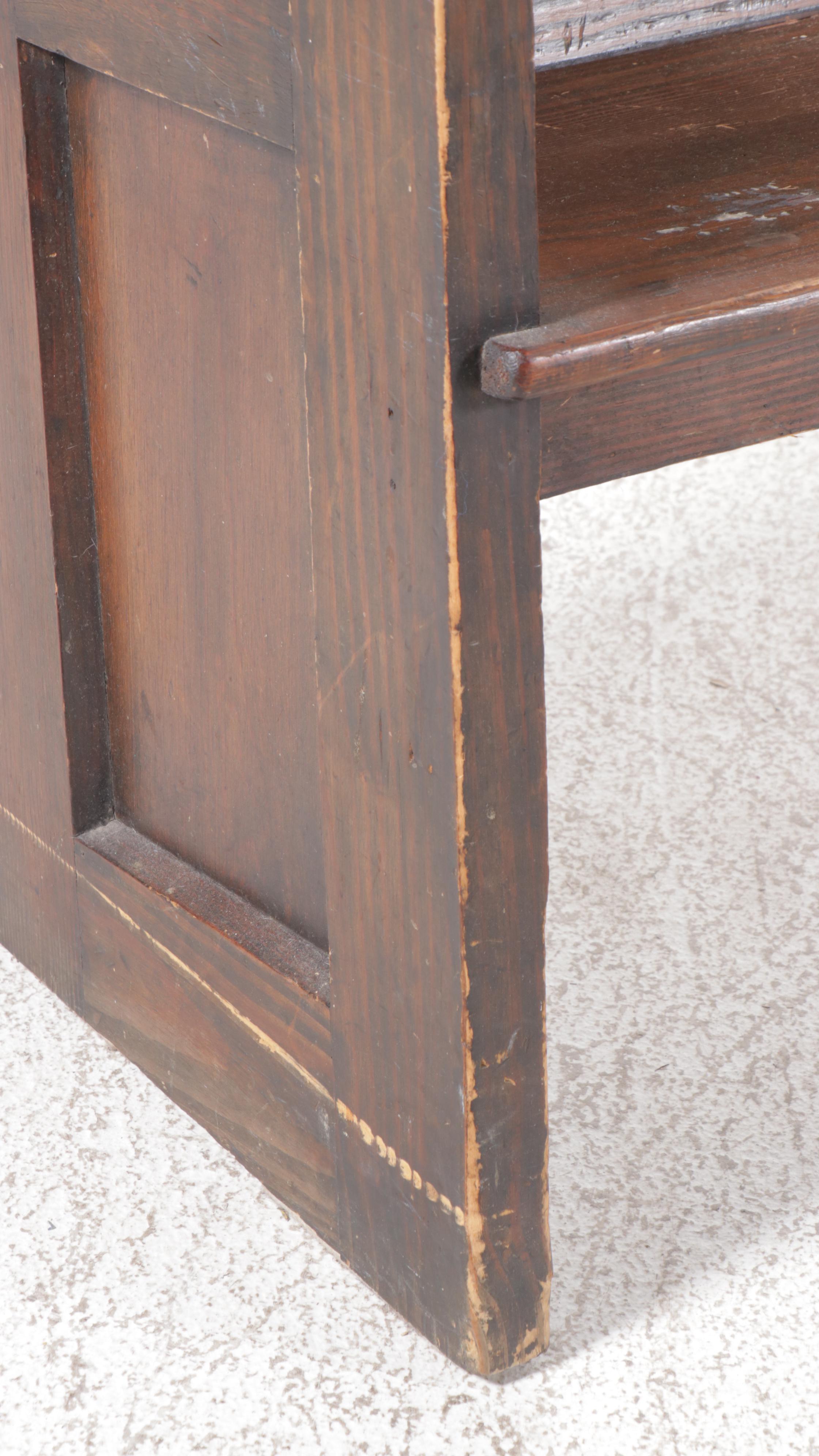 American Primitive Oak Pew, Early to Mid-20th Century