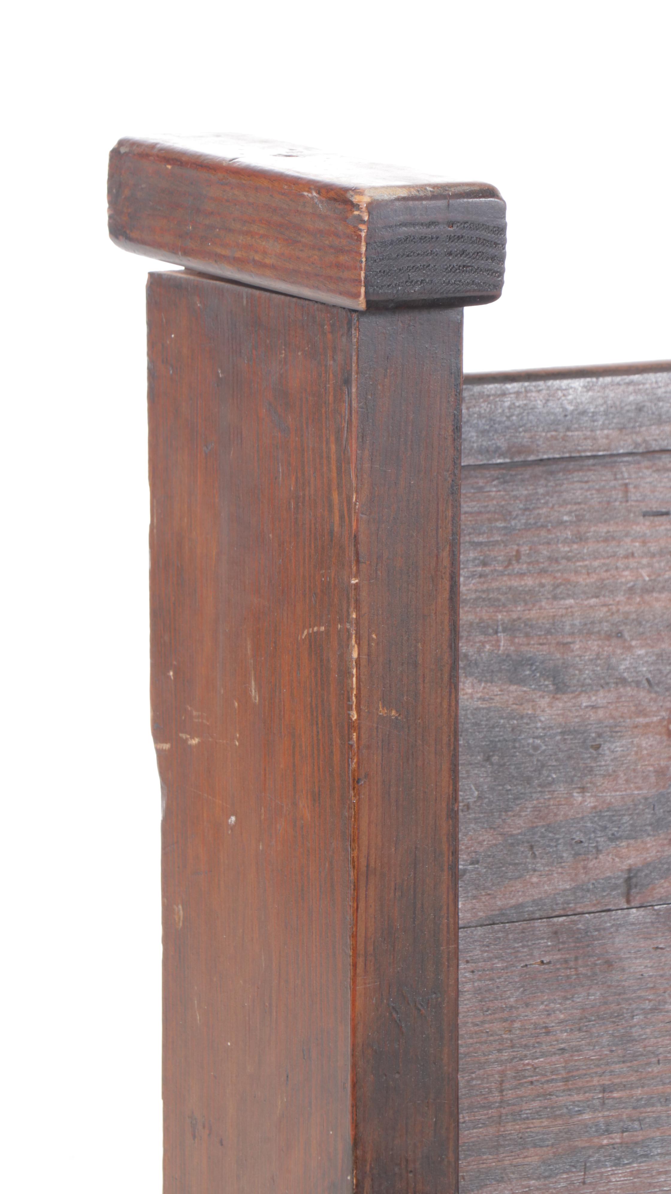 American Primitive Oak Pew, Early to Mid-20th Century