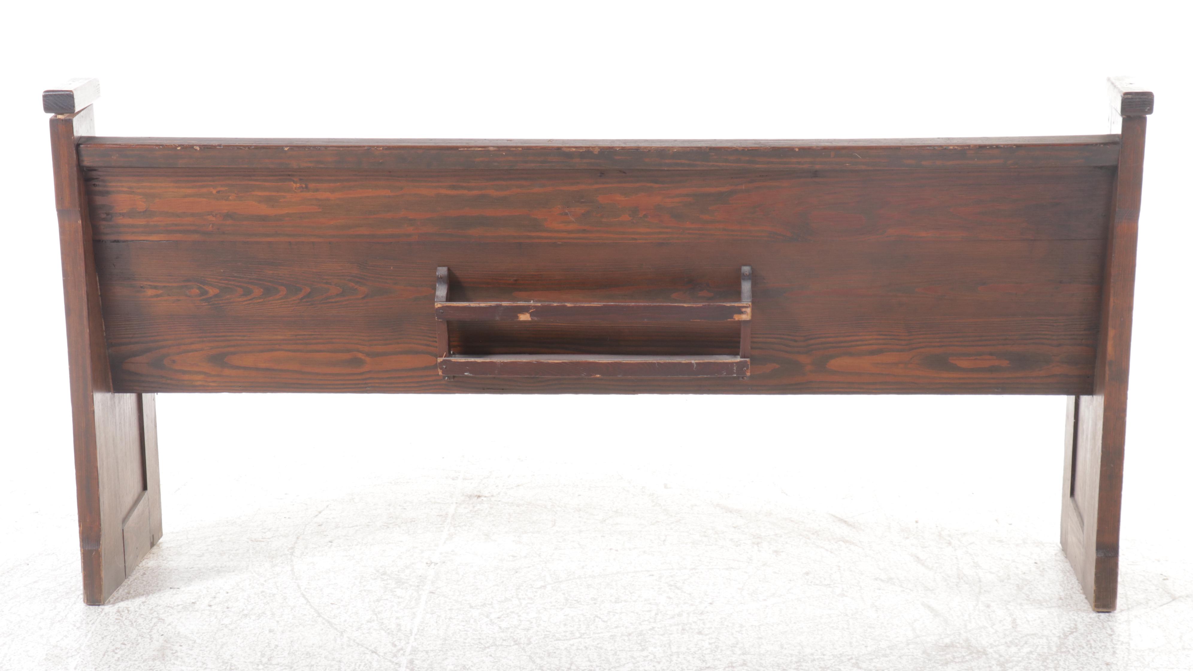 American Primitive Oak Pew, Early to Mid-20th Century