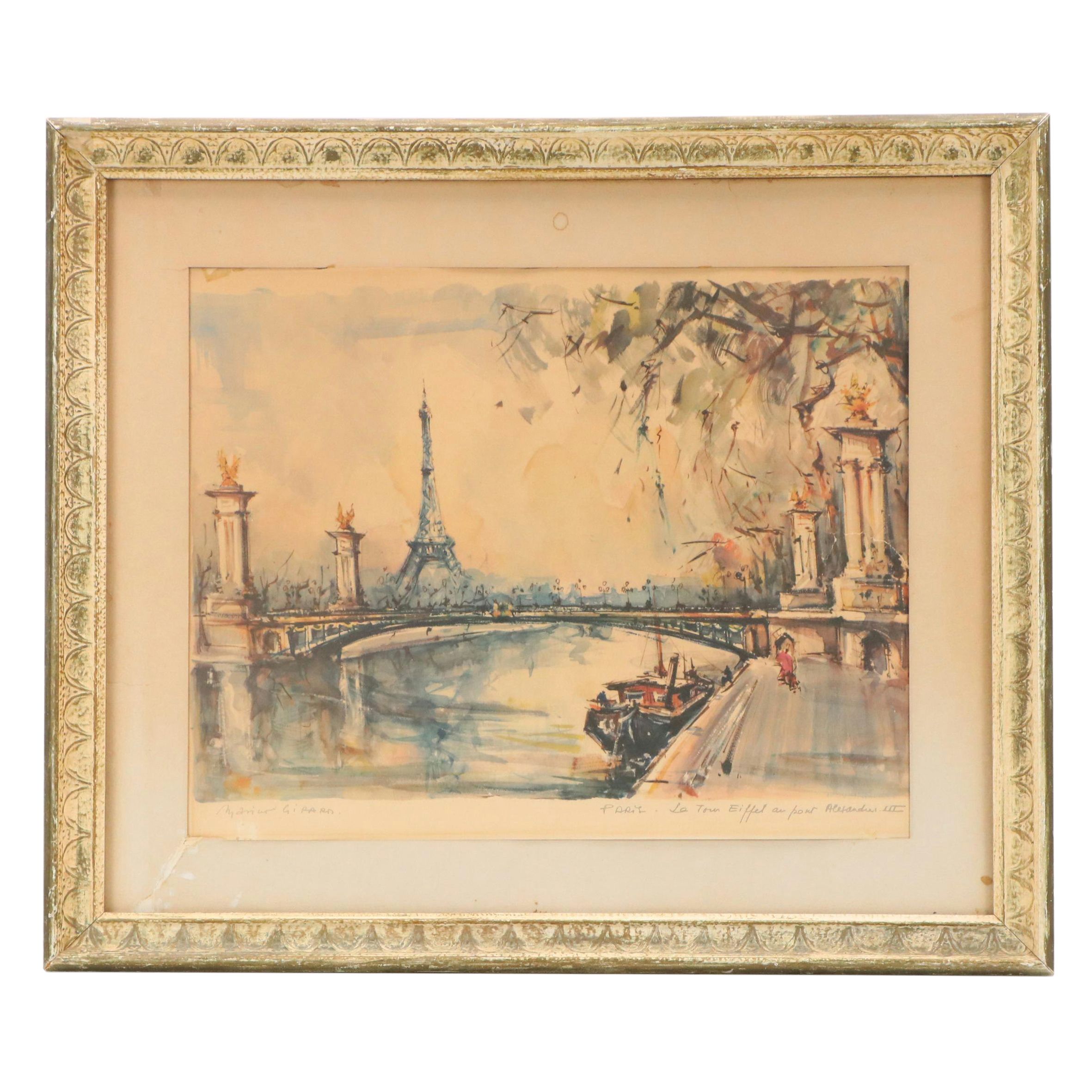 Parisian Offset Lithograph After Marius Giraud