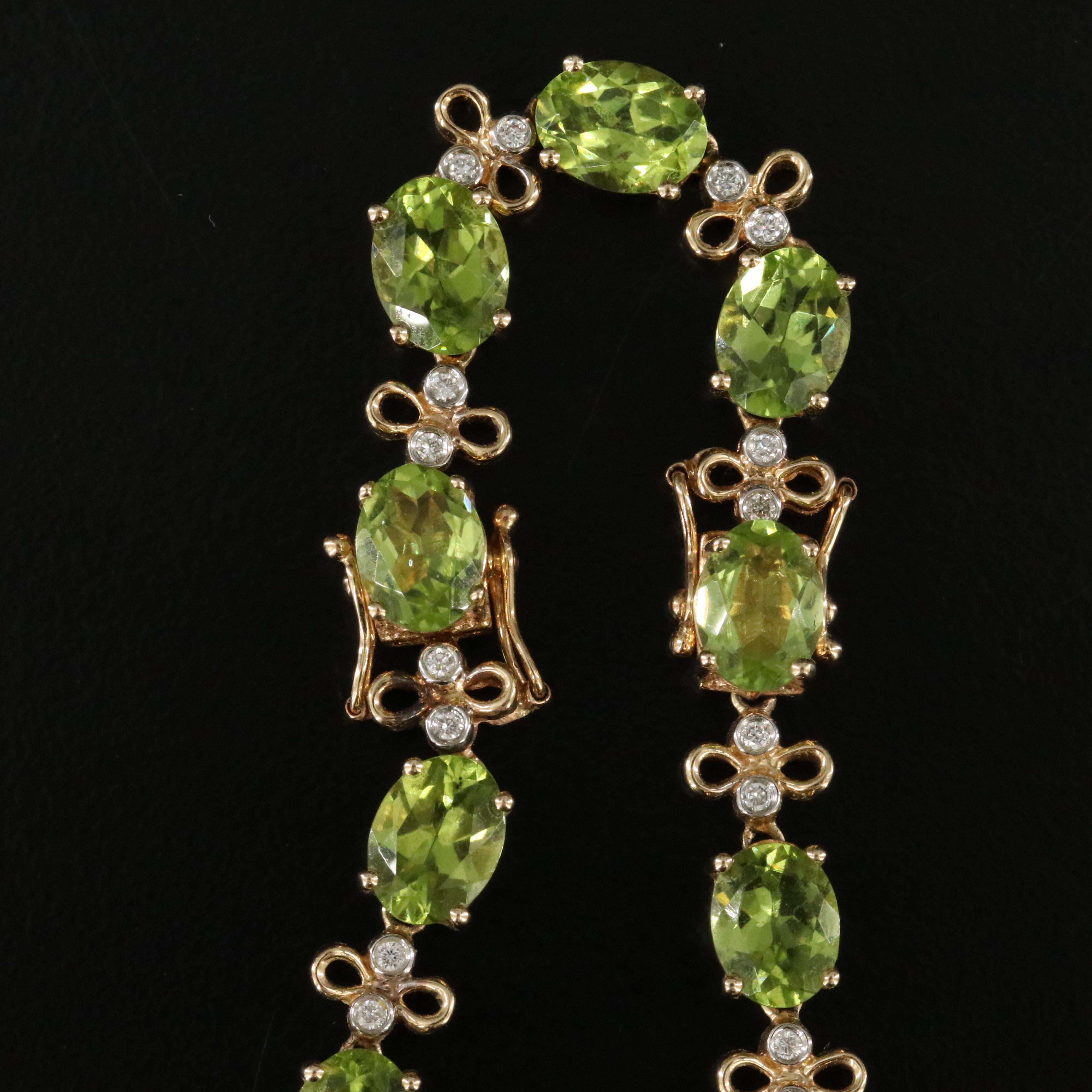 14K Peridot and 0.52 CTW Diamond Necklace