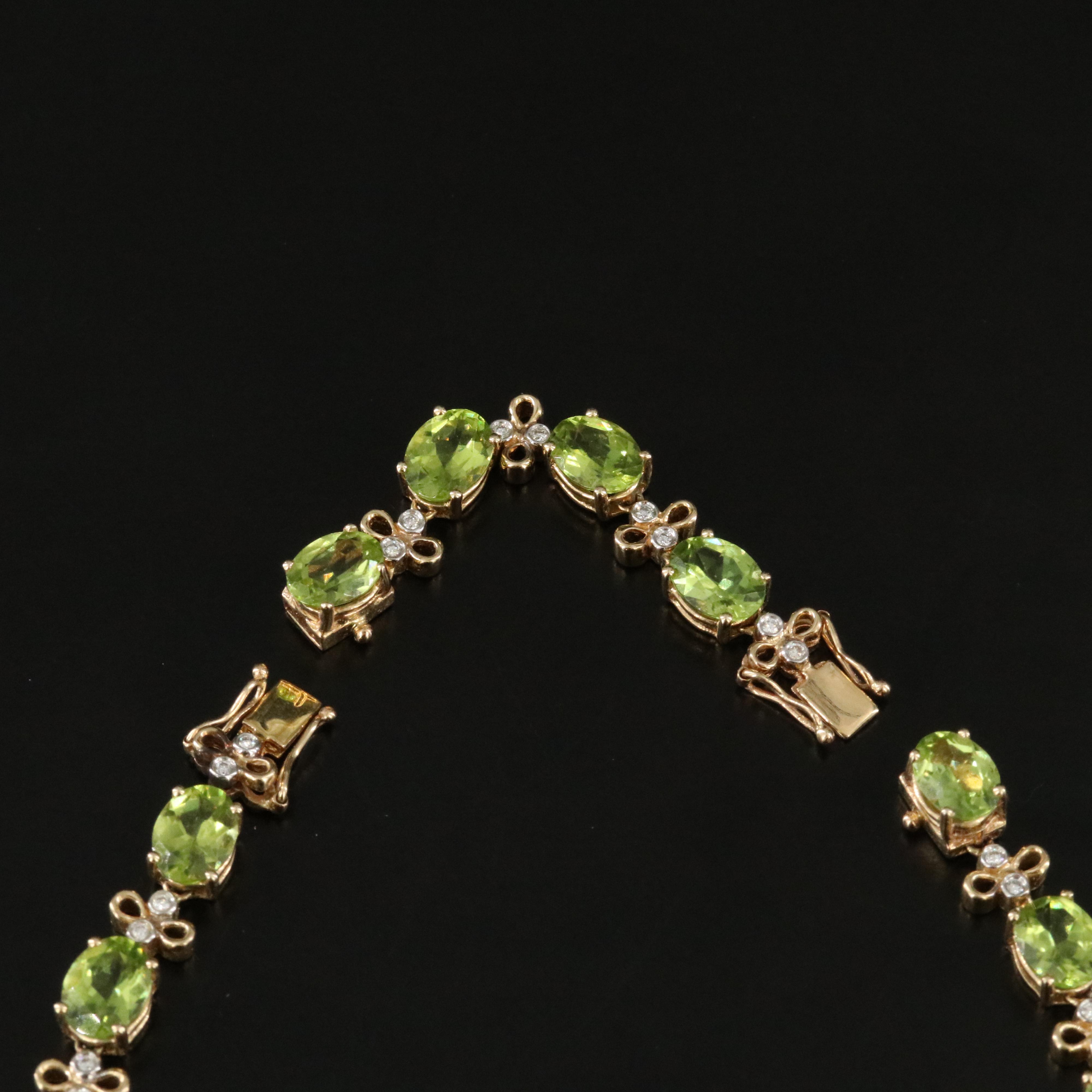 14K Peridot and 0.52 CTW Diamond Necklace