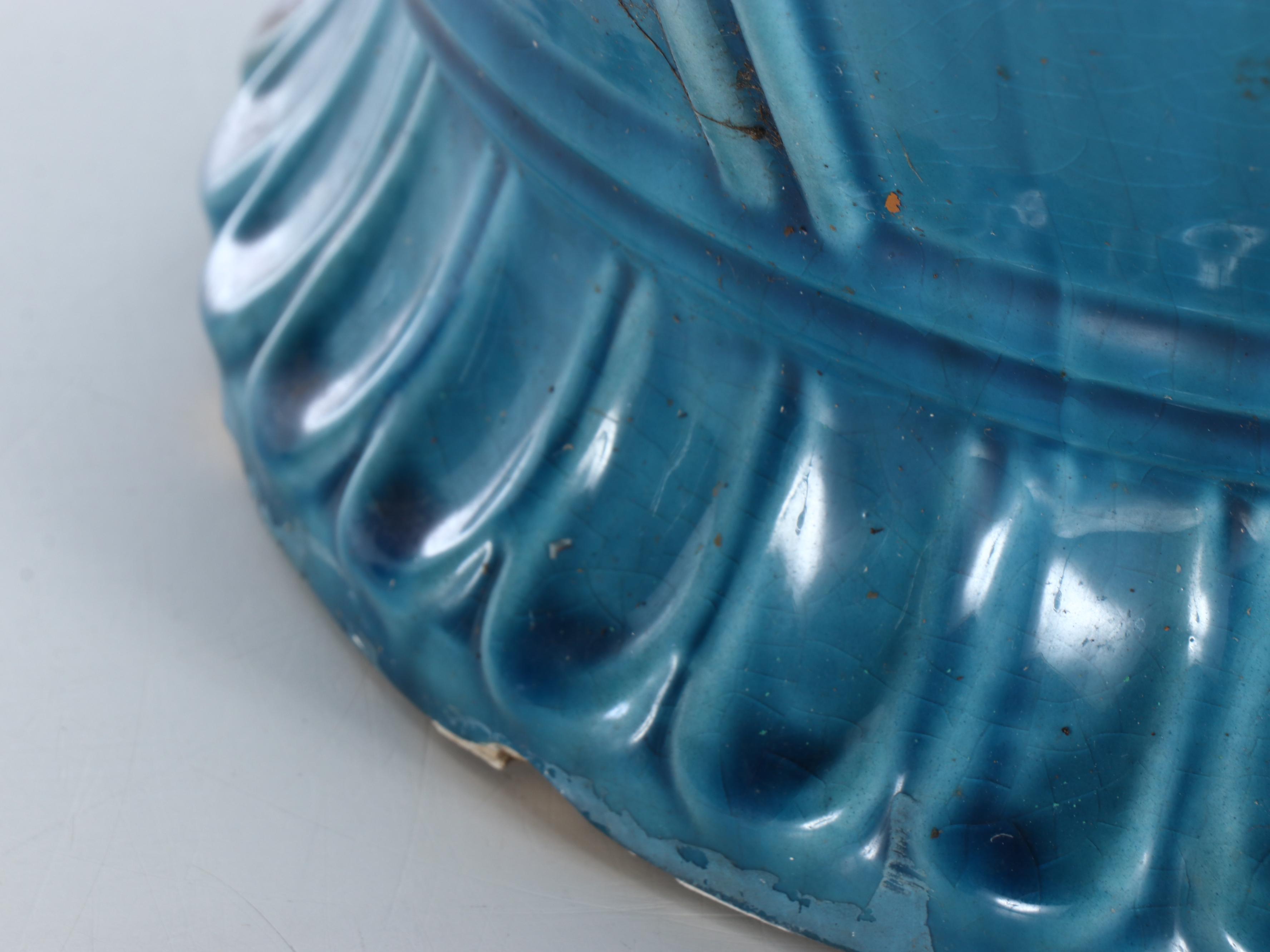 Turquoise Glazed Ceramic Elephant Garden Seat