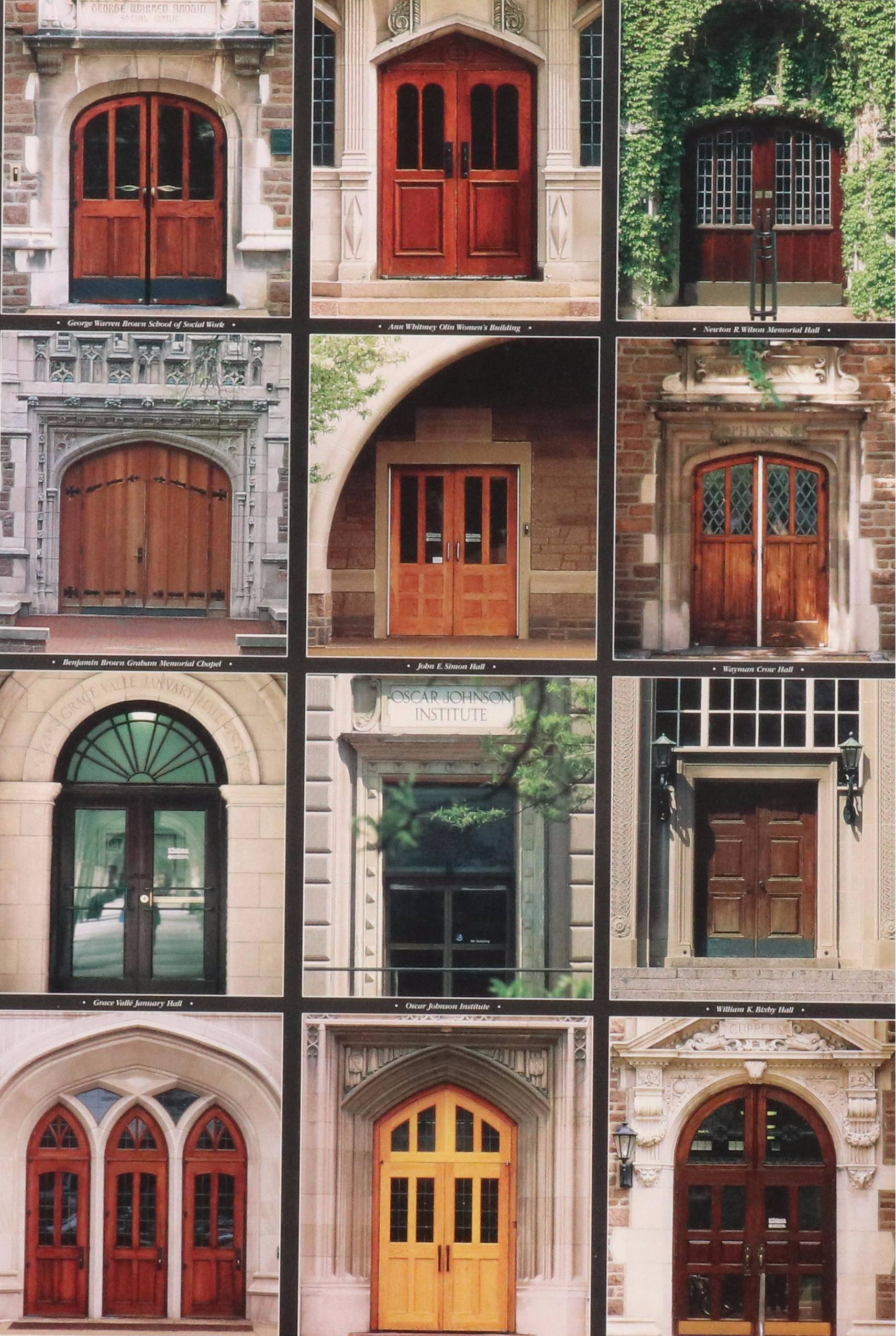 Offset Lithograph "The Doorways of Washington University in St. Louis"