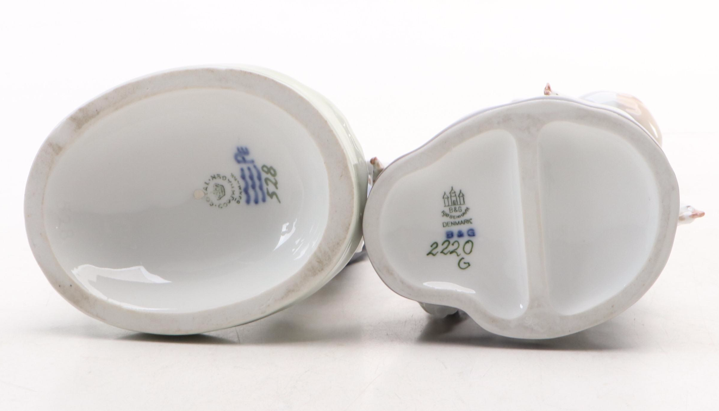 Royal Copenhagen Porcelain "Goose Girl," "Boy with Cow" and Other Figurines