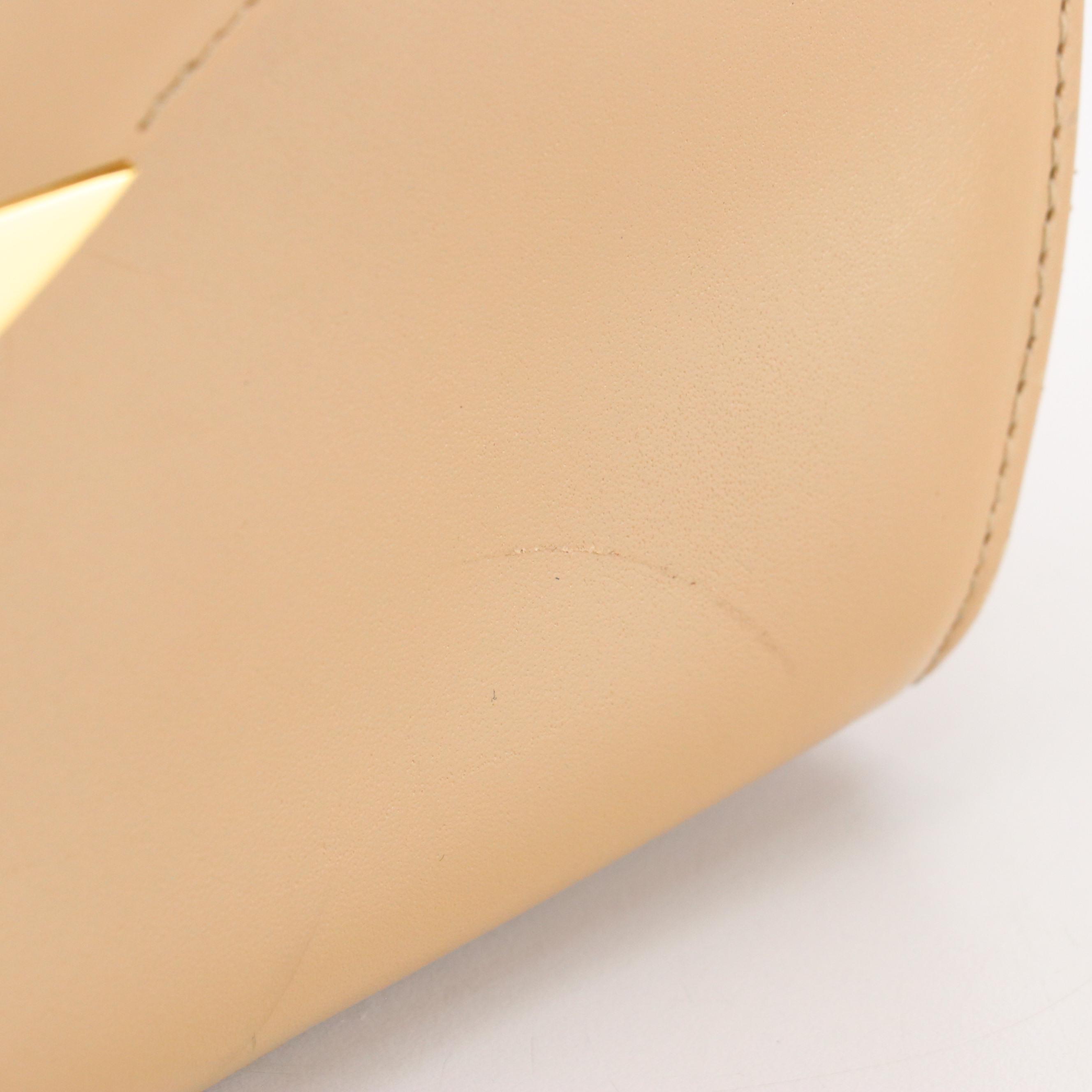 Givenchy Vintage Envelope-Flap Shoulder Bag in Smooth Beige Leather