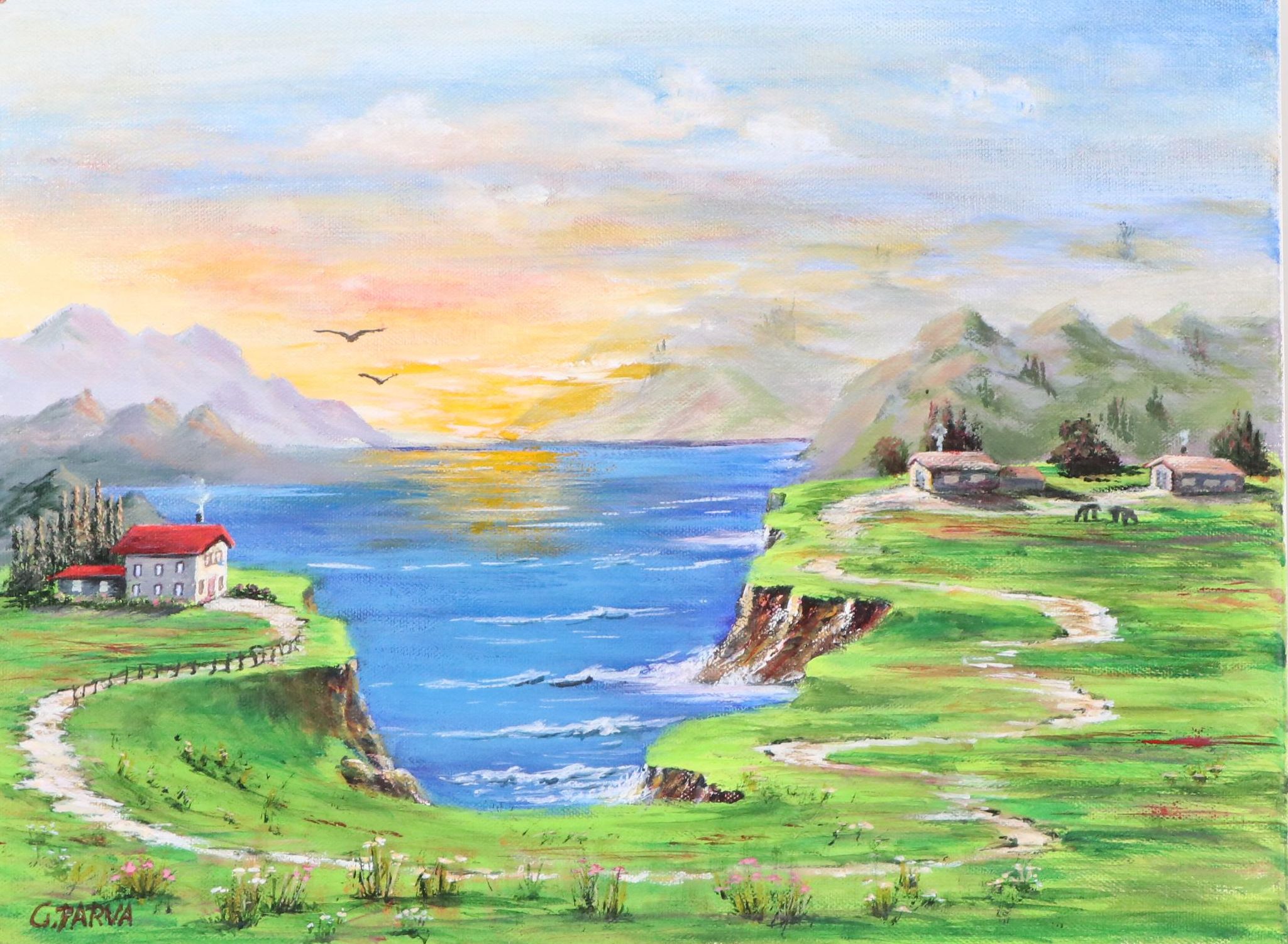 G. Parva Acrylic Landscape Painting