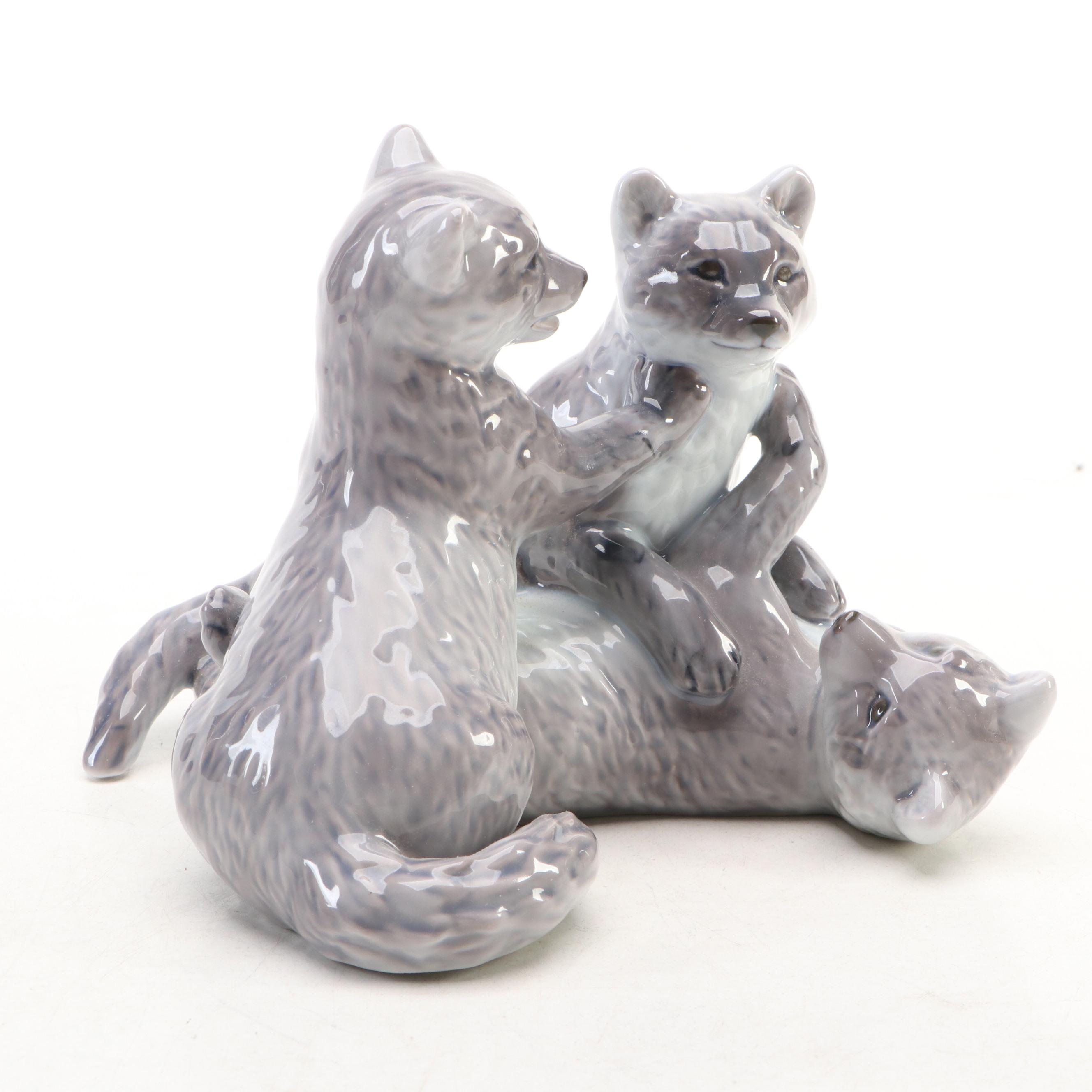 Royal Copenhagen Porcelain Owls, Arctic Foxes and Deer Figures