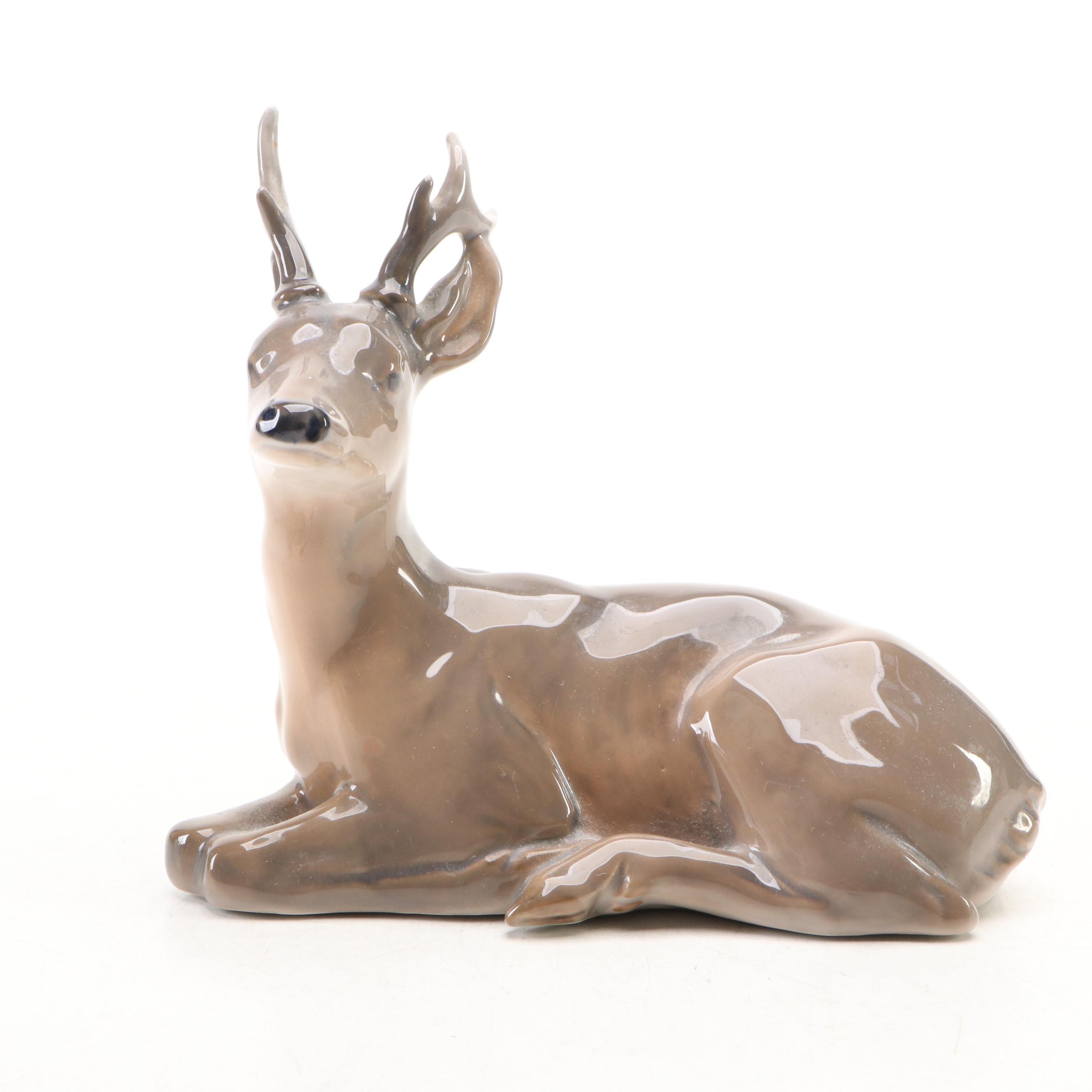 Royal Copenhagen Porcelain Owls, Arctic Foxes and Deer Figures