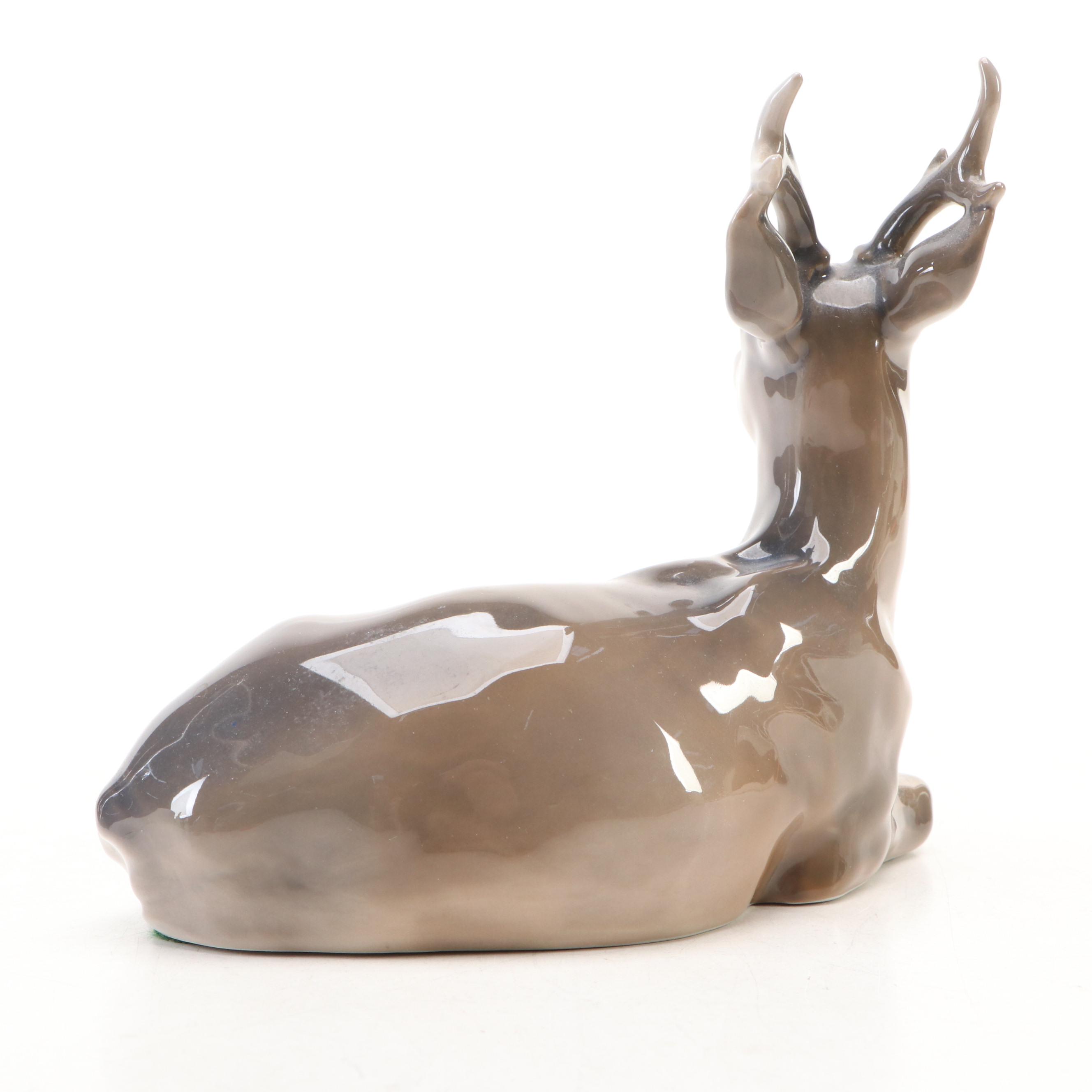 Royal Copenhagen Porcelain Owls, Arctic Foxes and Deer Figures