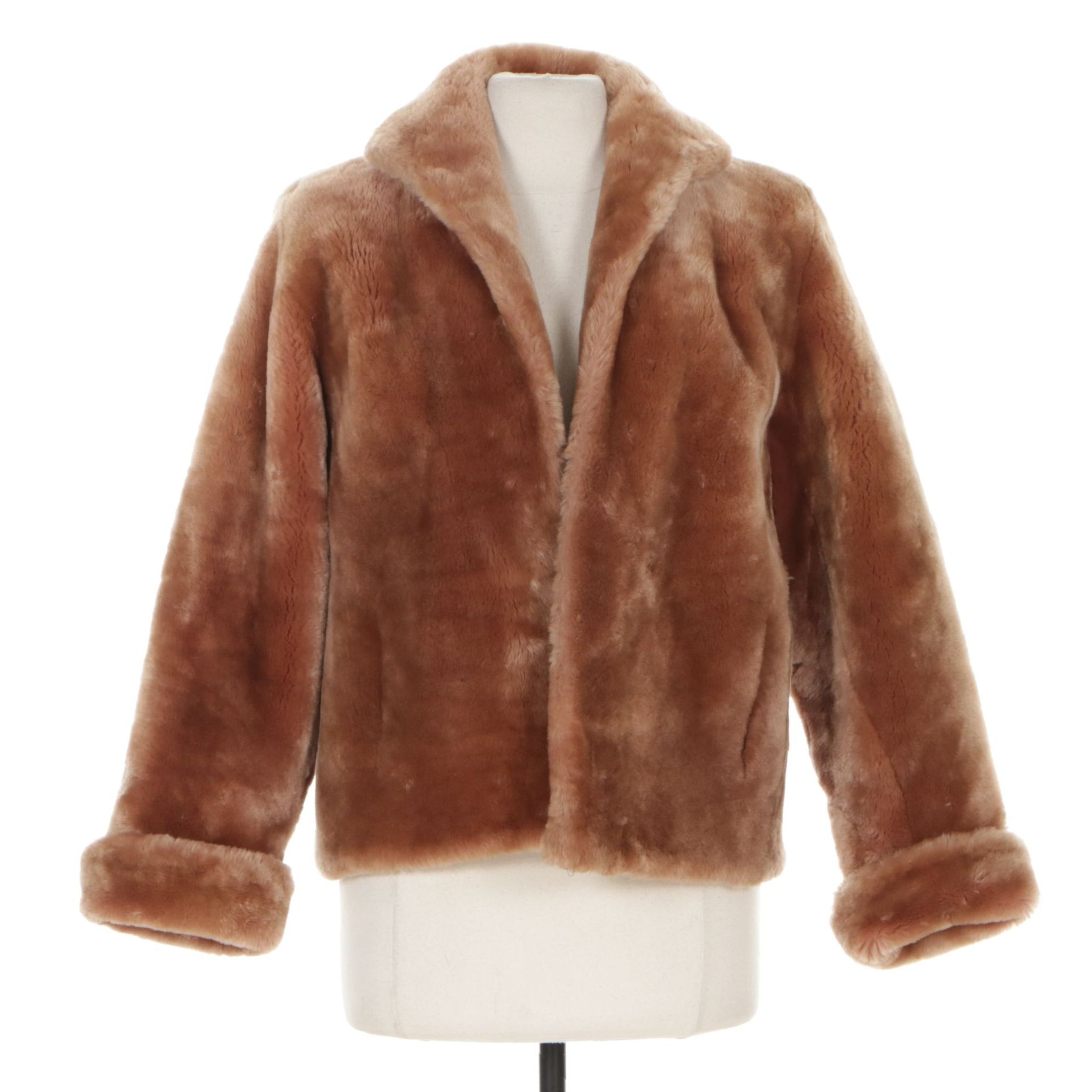 Faux Shearling Fur Jacket by Denmark's Furs