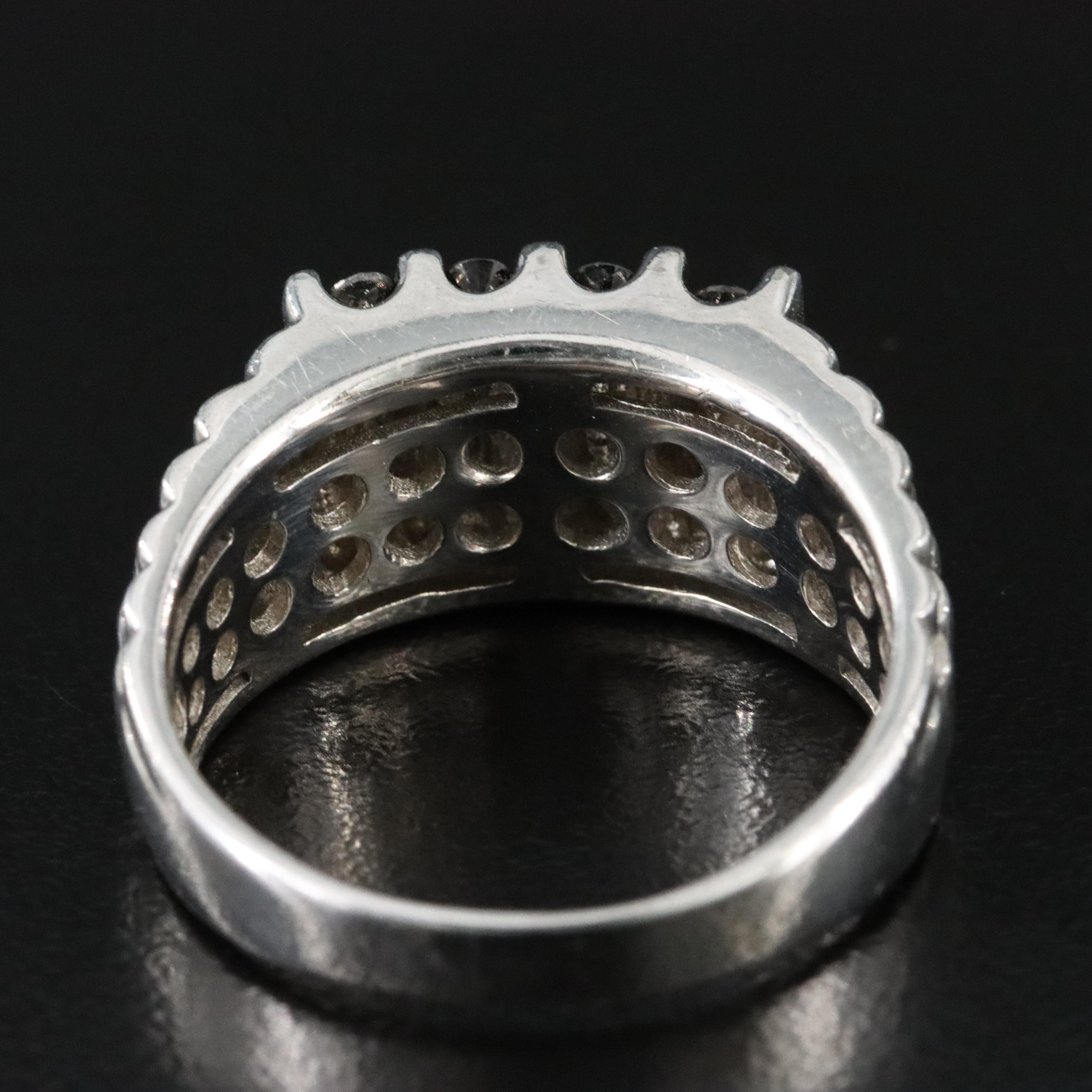 Sterling 0.96 CTW Fancy Black Diamond Ring