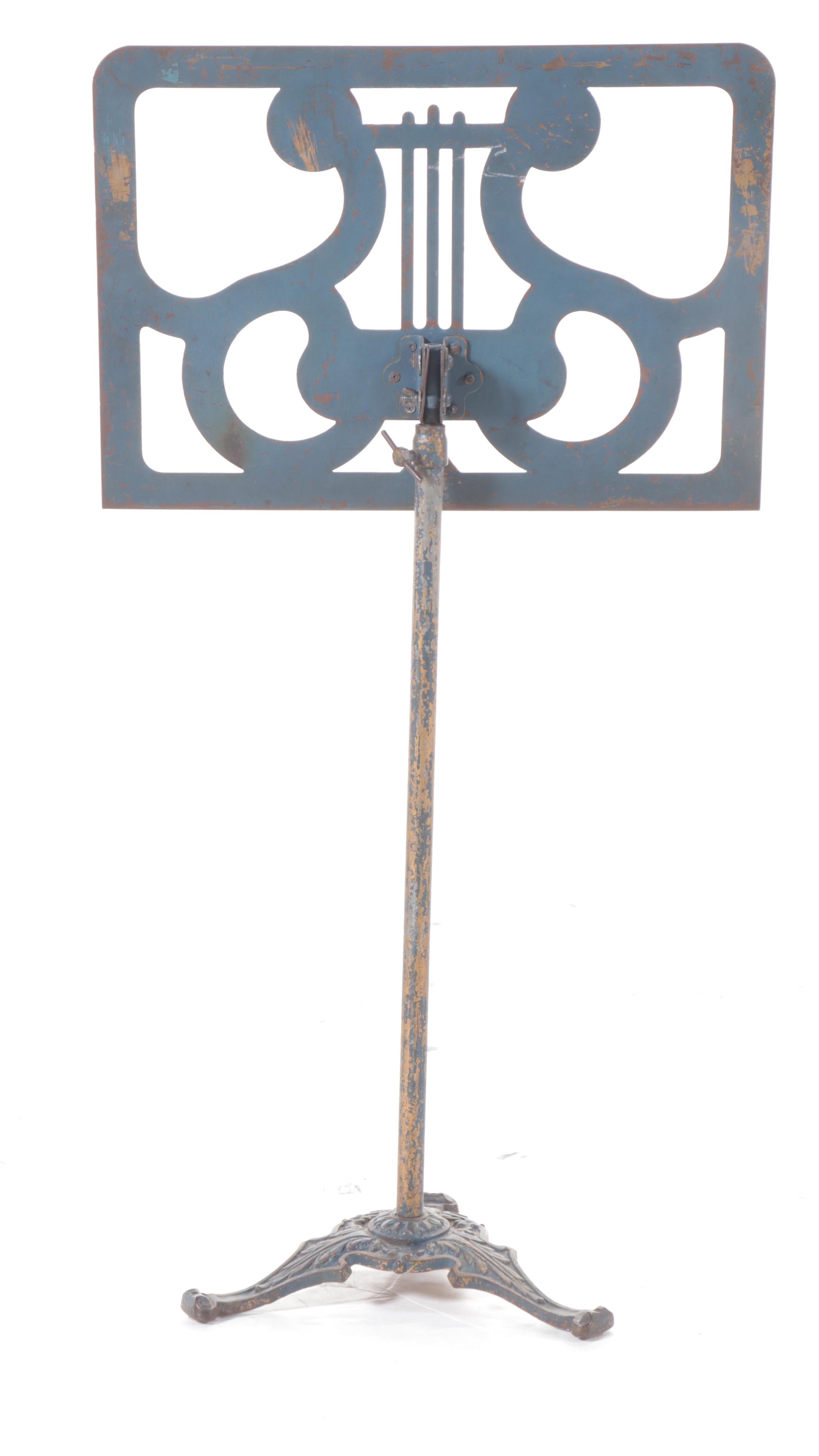 Sheet Music Stand with Cast Iron Base, 20th Century