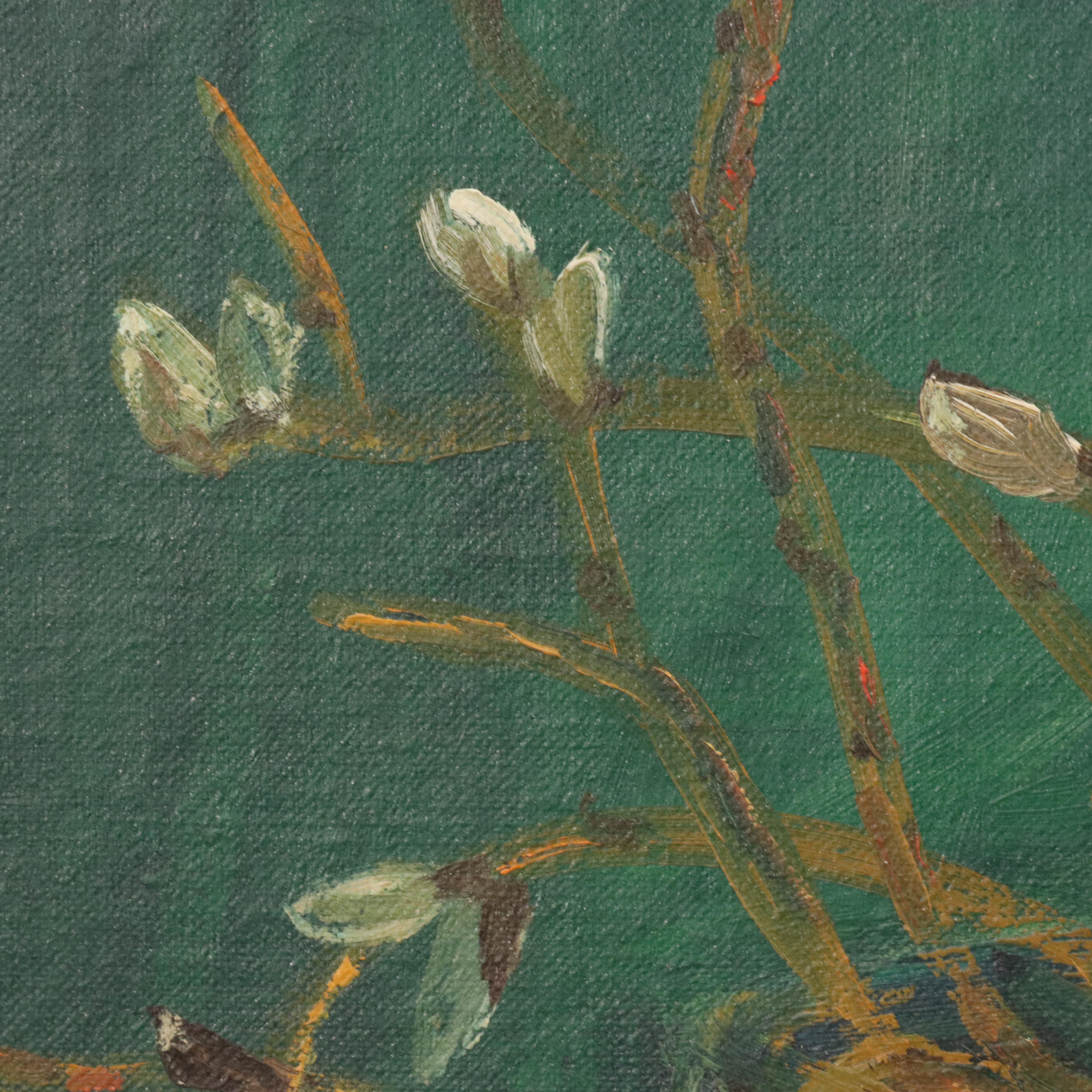 Lee Blinick Oil Painting with Sitting Musician, Late 20th Century