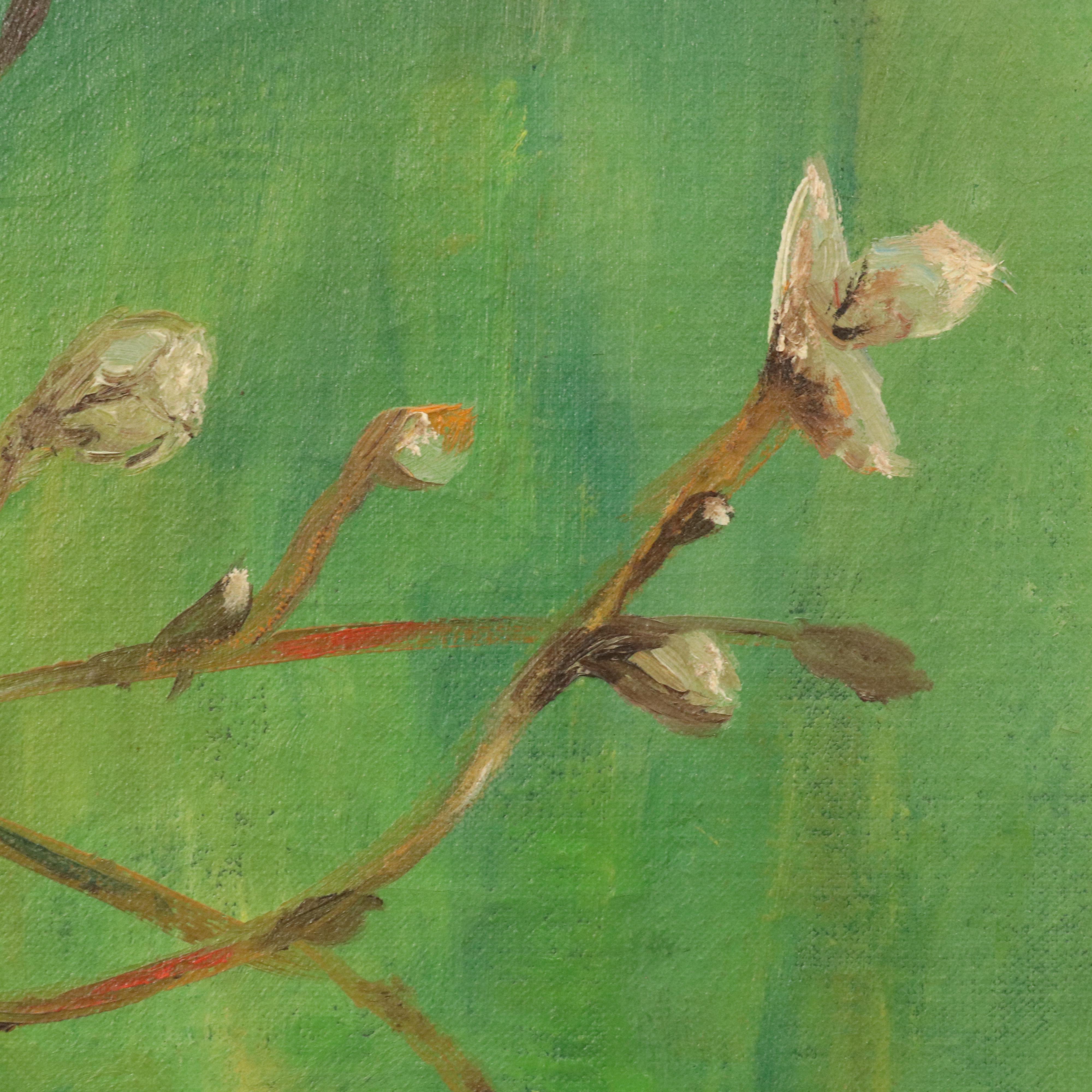 Lee Blinick Oil Painting with Sitting Musician, Late 20th Century