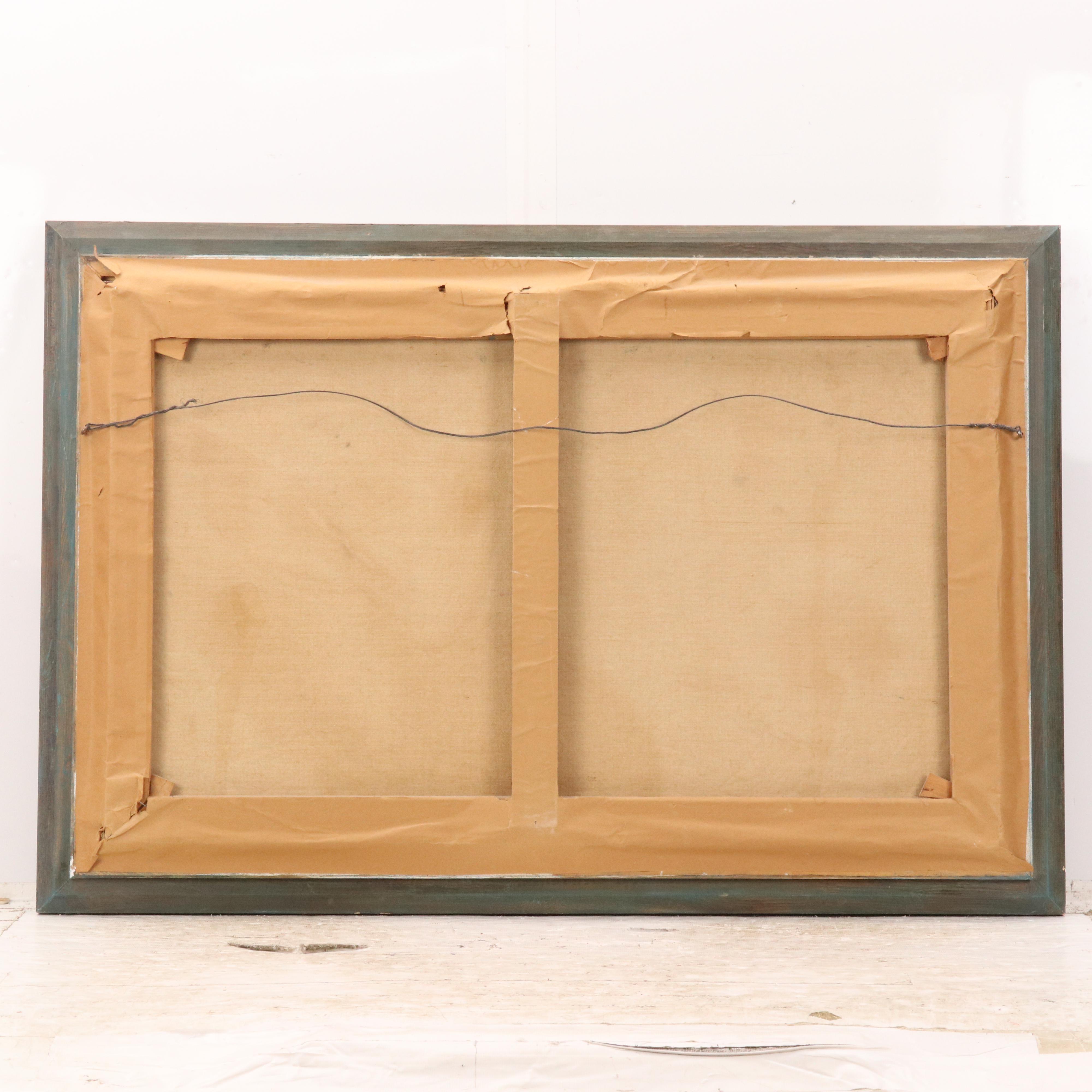 Lee Blinick Oil Painting with Sitting Musician, Late 20th Century