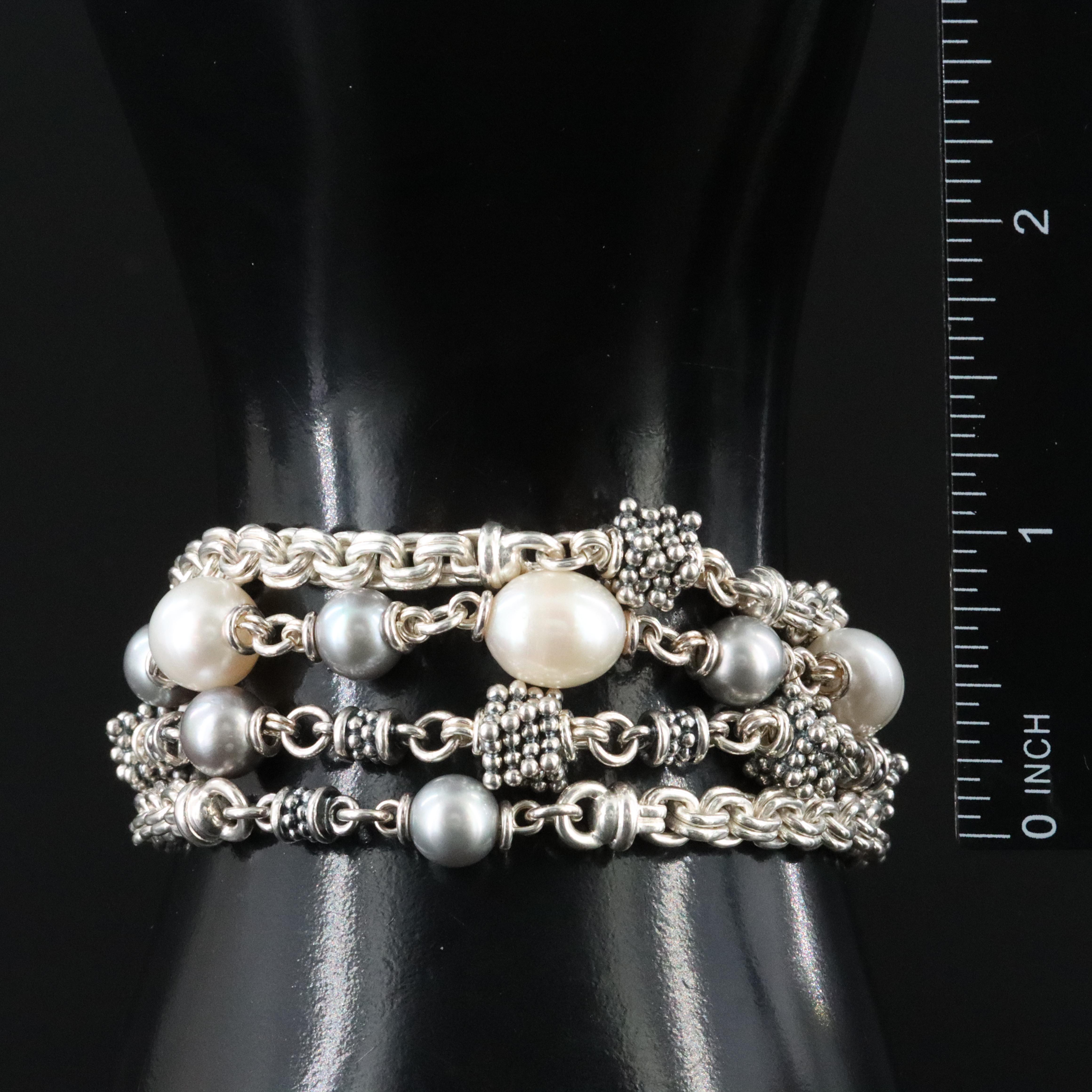 Michael Dawkins Sterling Pearl Bracelet