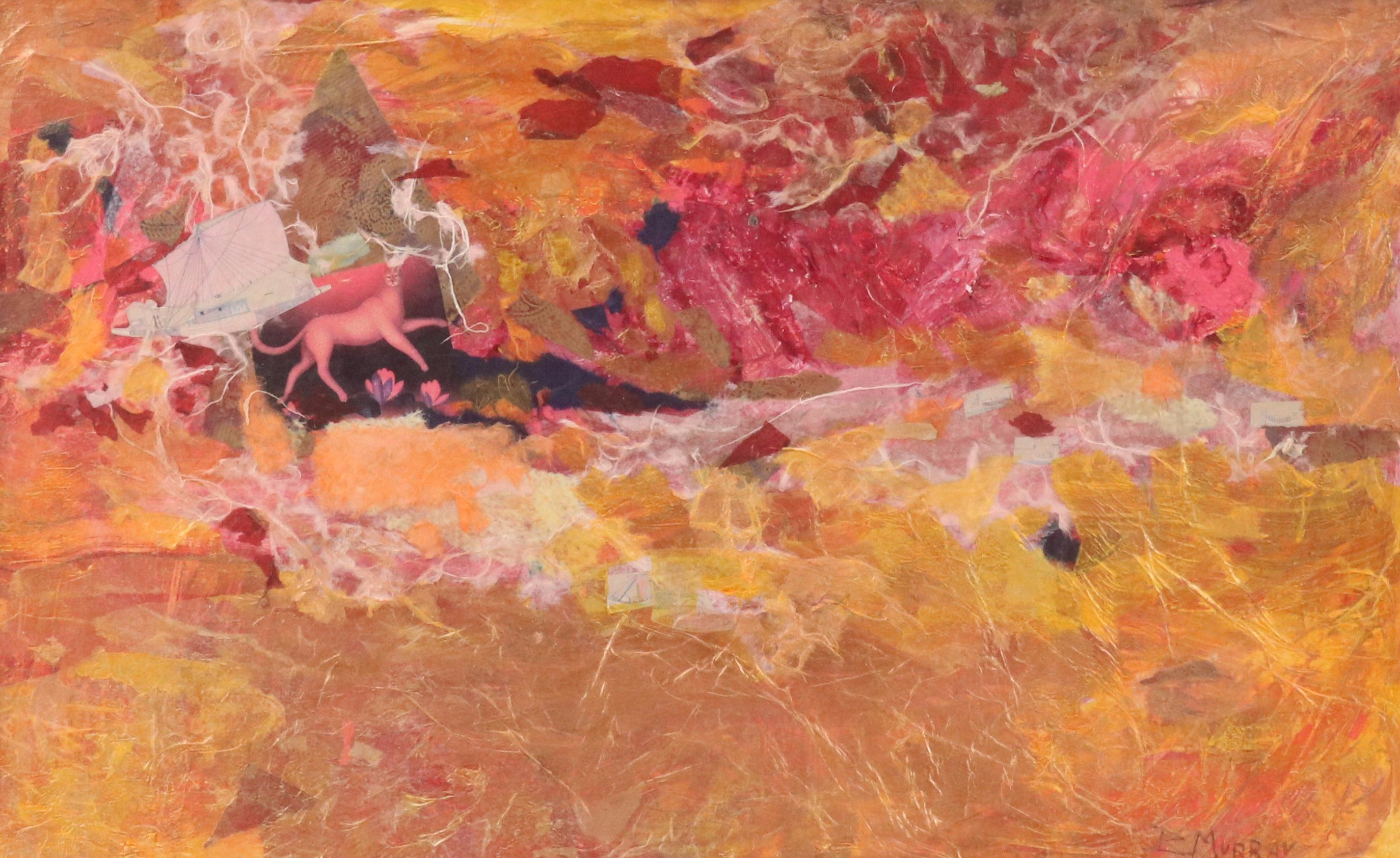 Betty Murray Mixed Media Painting "Boats of the Nile"