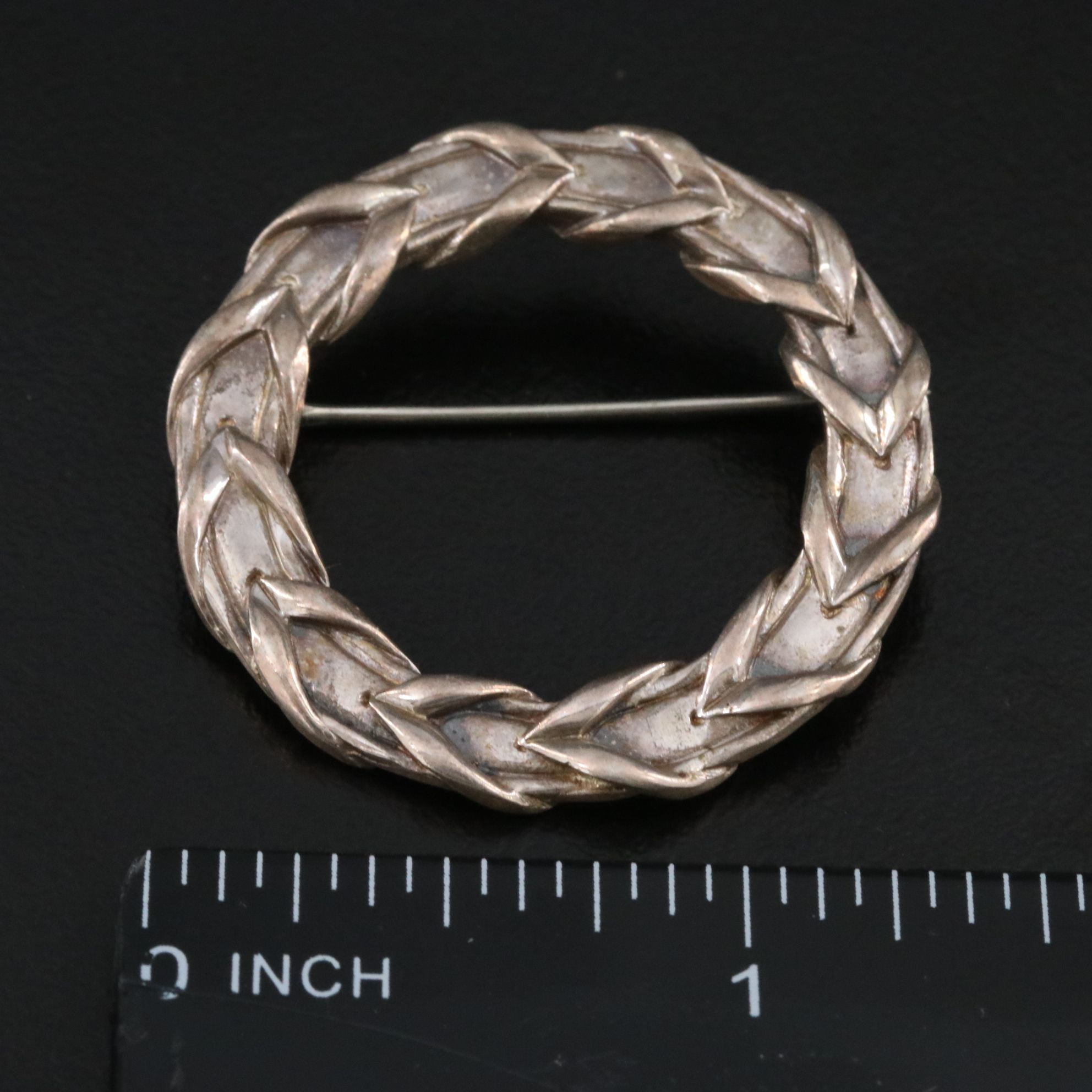 Tiffany & Co. Sterling Wreath Brooch and Bean Design Pendant