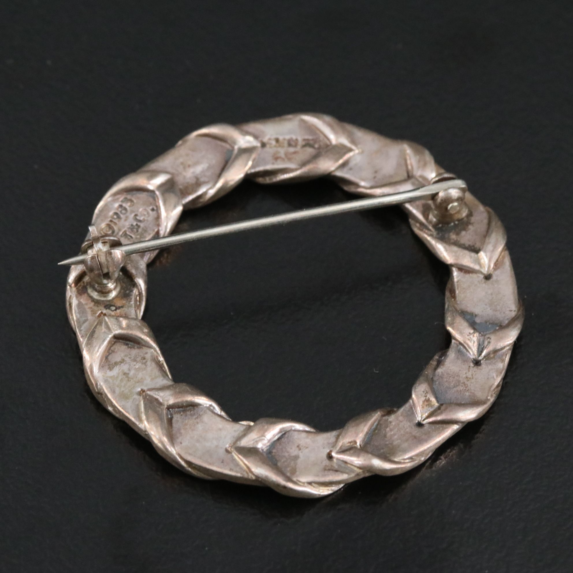 Tiffany & Co. Sterling Wreath Brooch and Bean Design Pendant