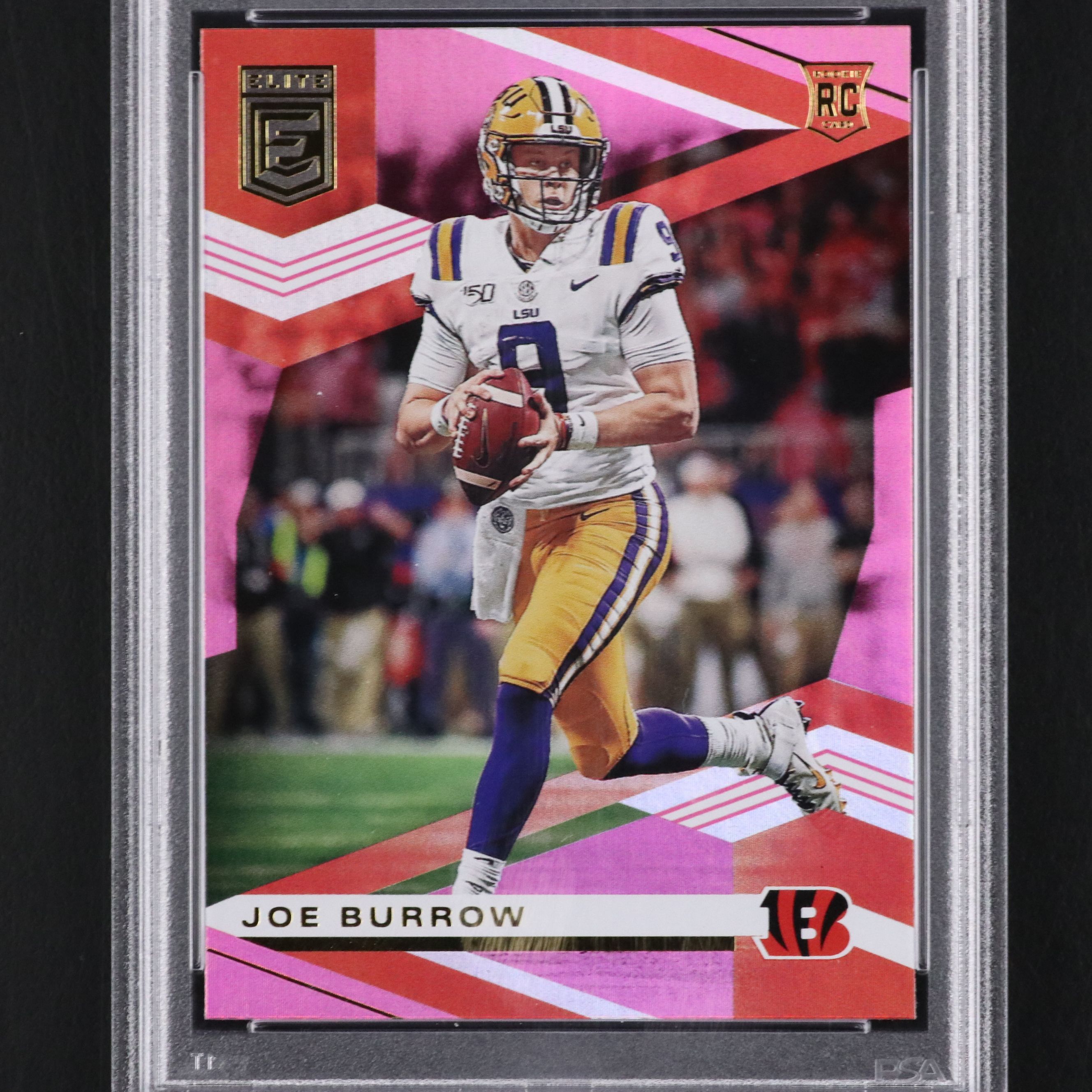 2020 Donruss Elite Joe Burrow Rookie Football Card Graded PSA 10