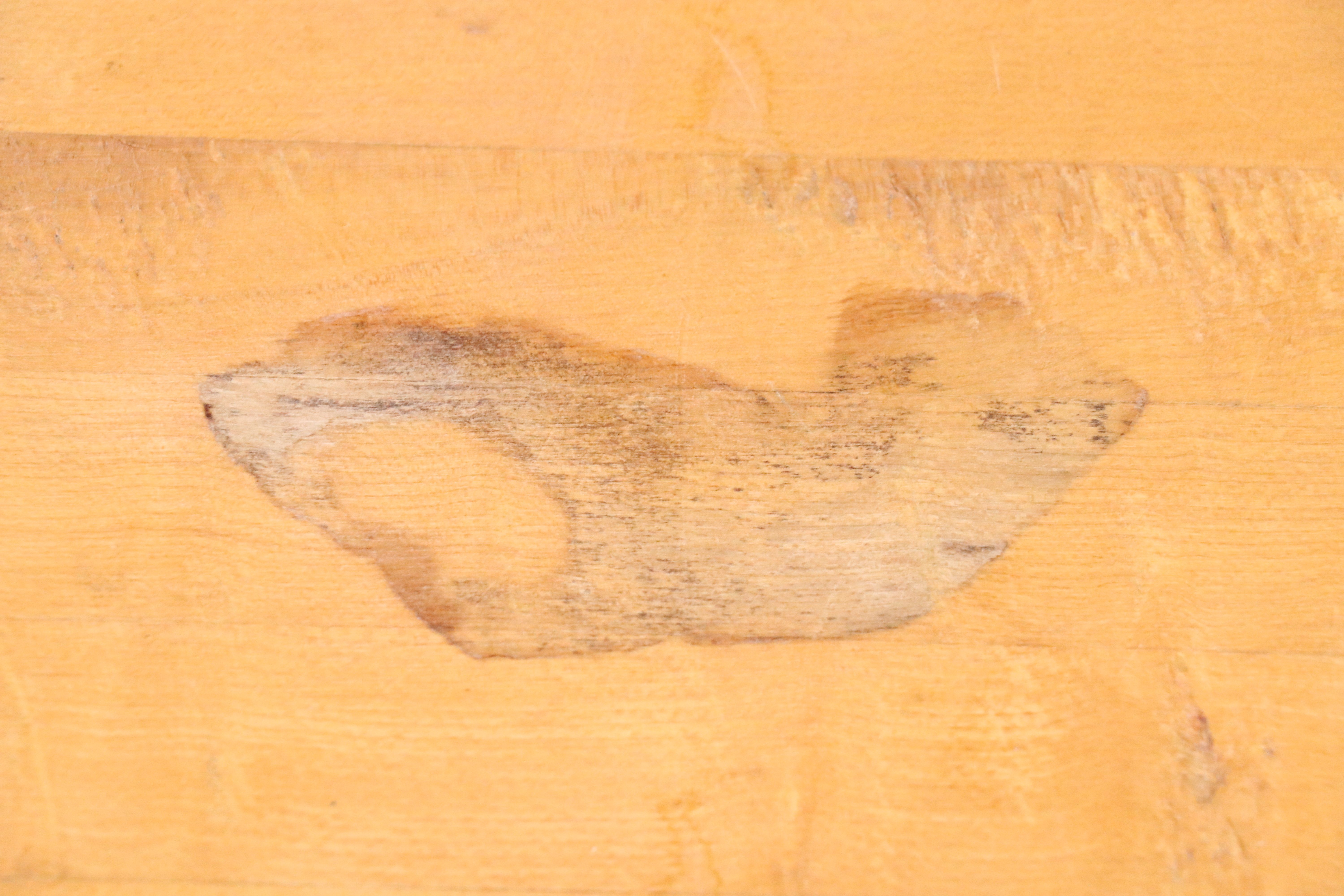 Mid Century Modern Pedestal Bistro Table with Maple Top