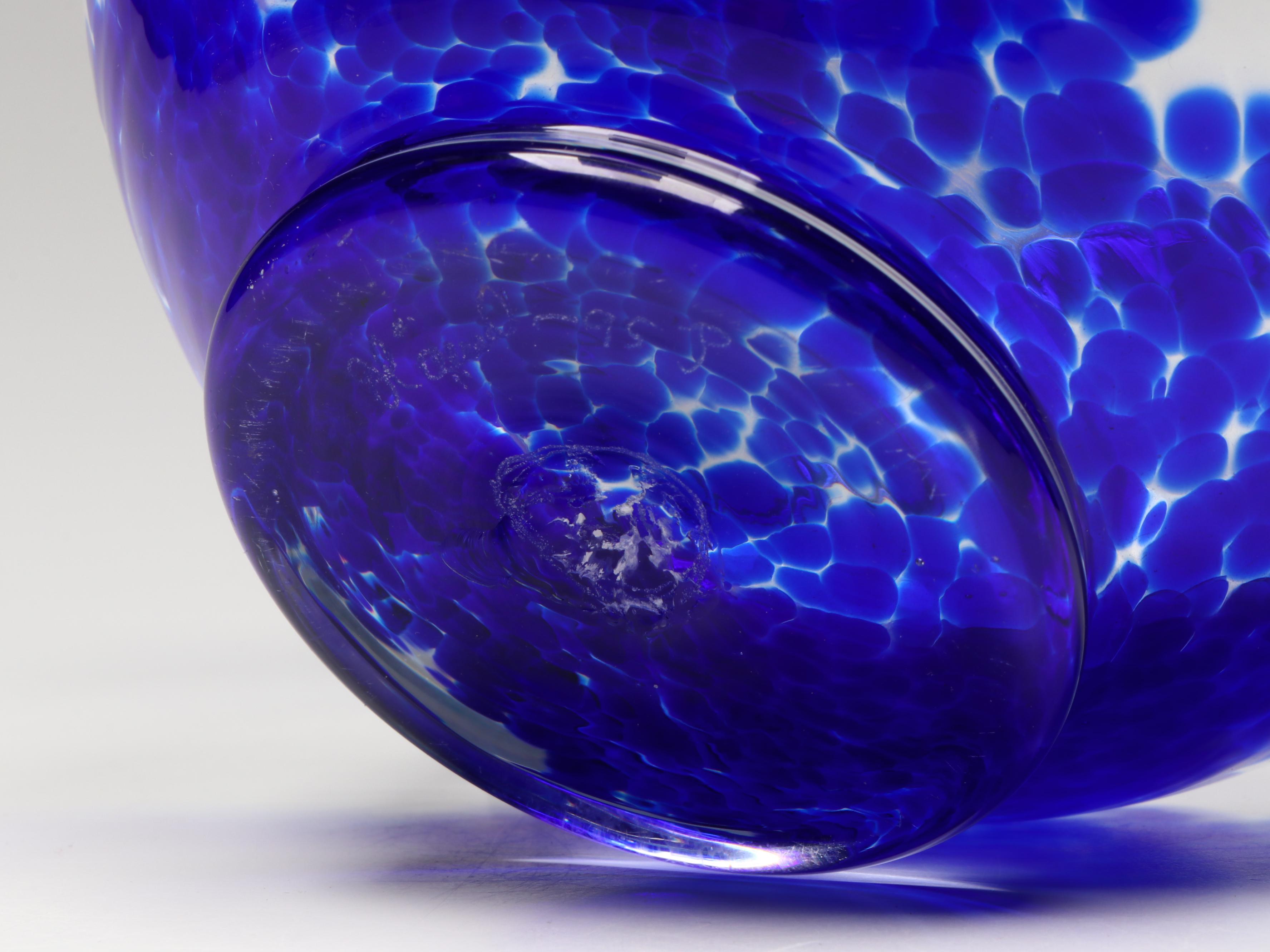 Studio Handblown Art Glass Decorative Bowl