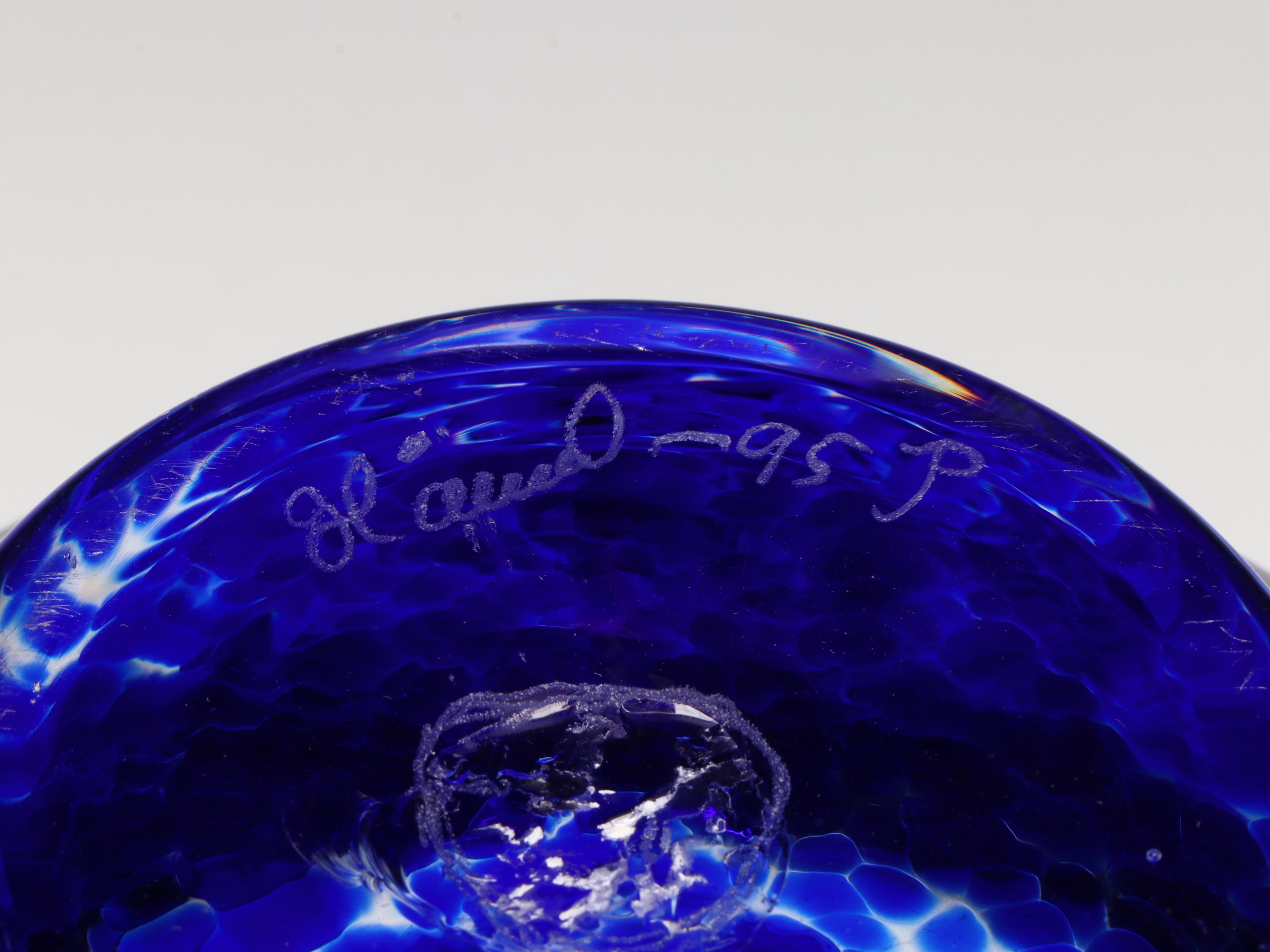 Studio Handblown Art Glass Decorative Bowl