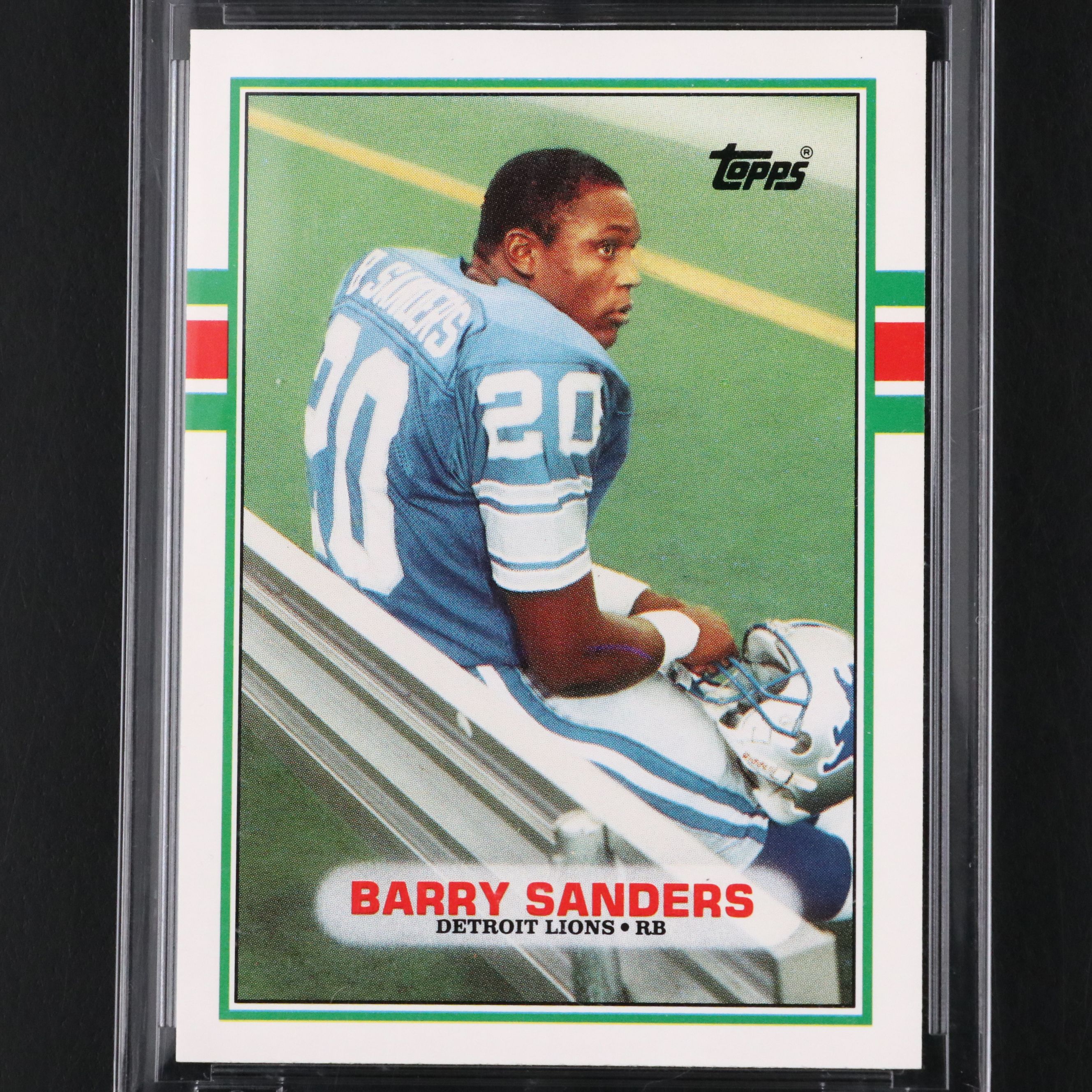 1989 Topps Traded Barry Sanders Detroit Lions Rookie Football Card