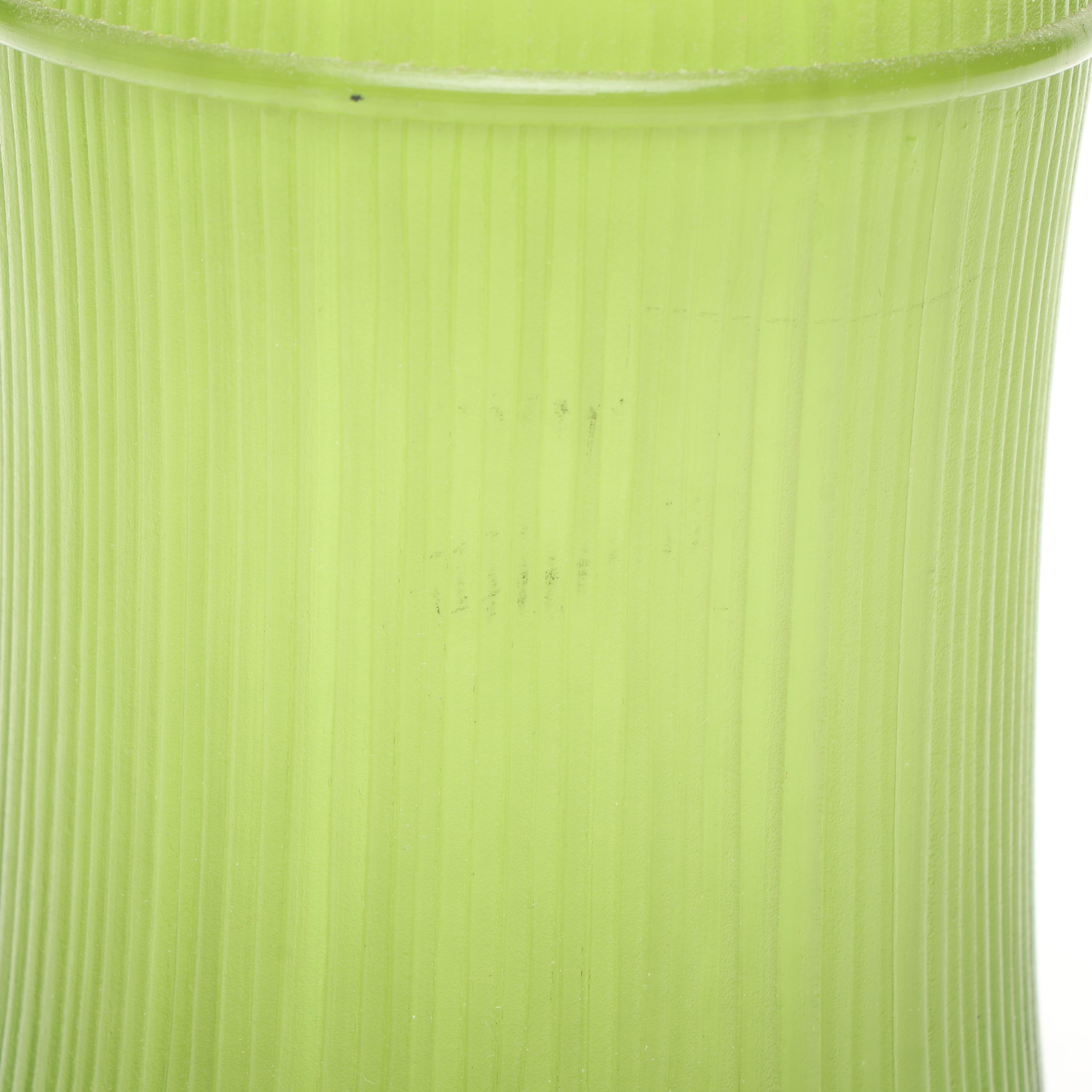 Set of Six Faux Bamboo Green Cased Plastic Tumblers