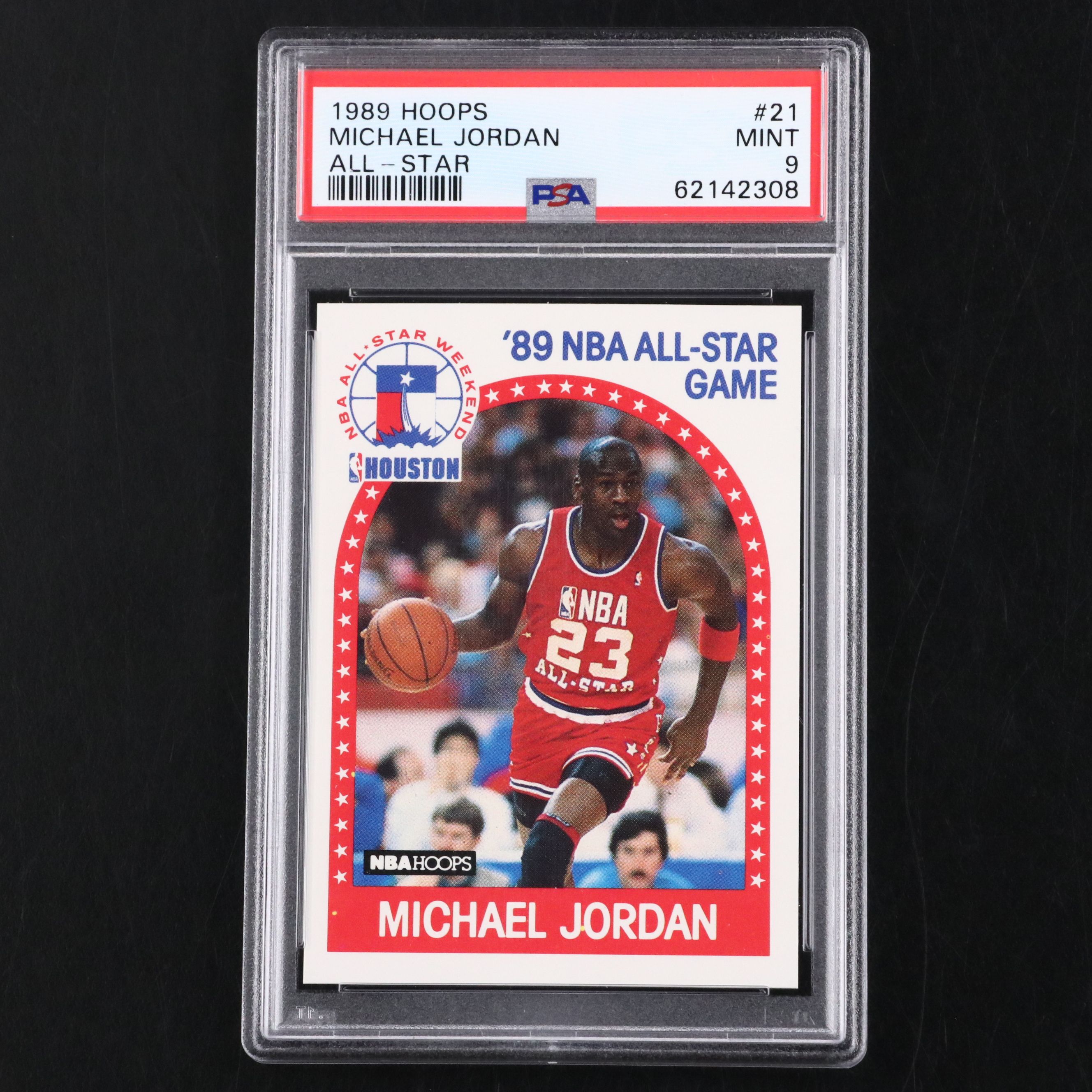 1989 NBA Hoops Michael Jordan Chicago Bulls All-Star Card Graded PSA 9