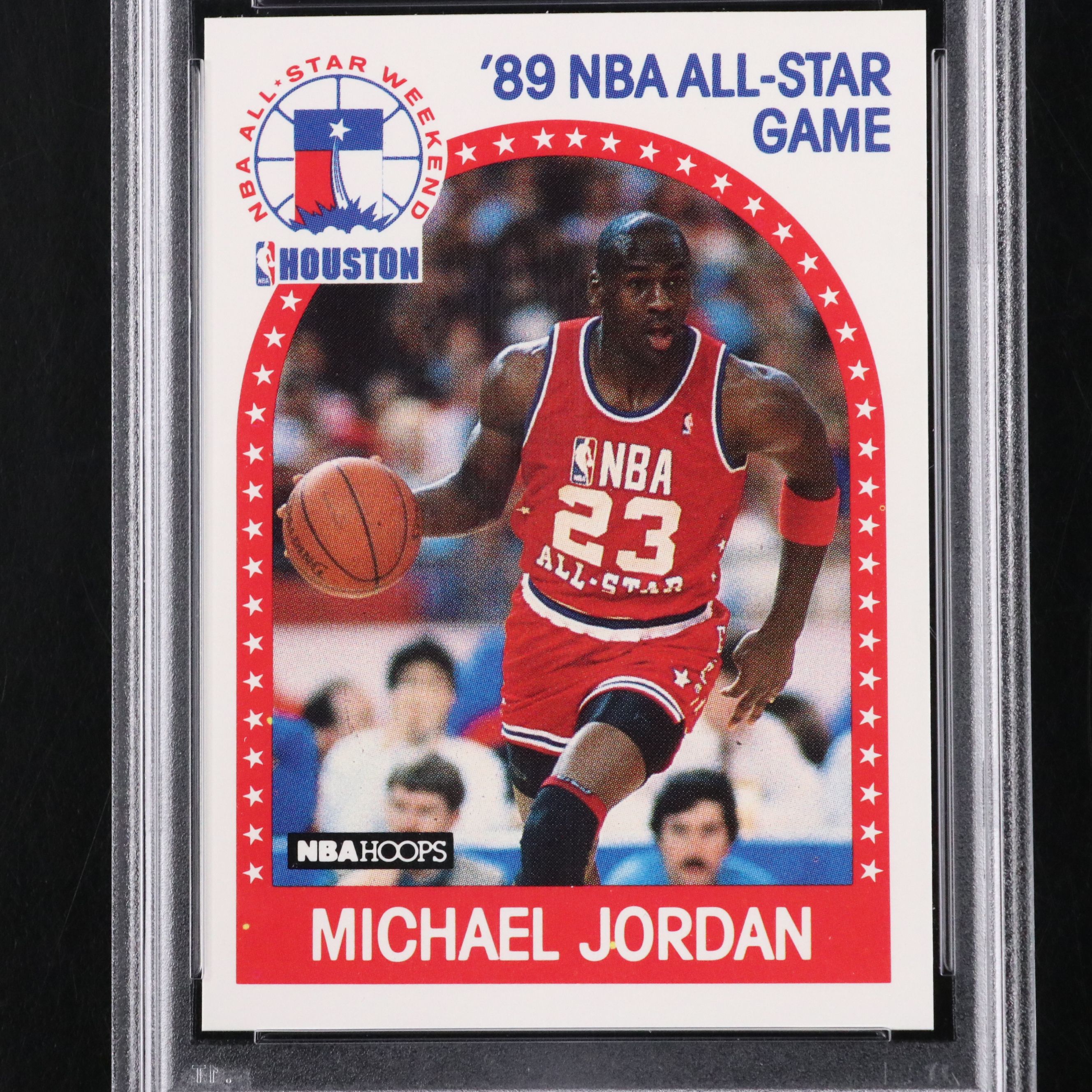 1989 NBA Hoops Michael Jordan Chicago Bulls All-Star Card Graded PSA 9